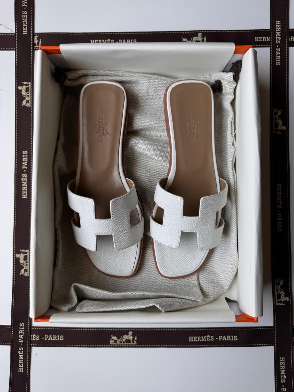 Hermes Oran Epsom Leather tow-tone