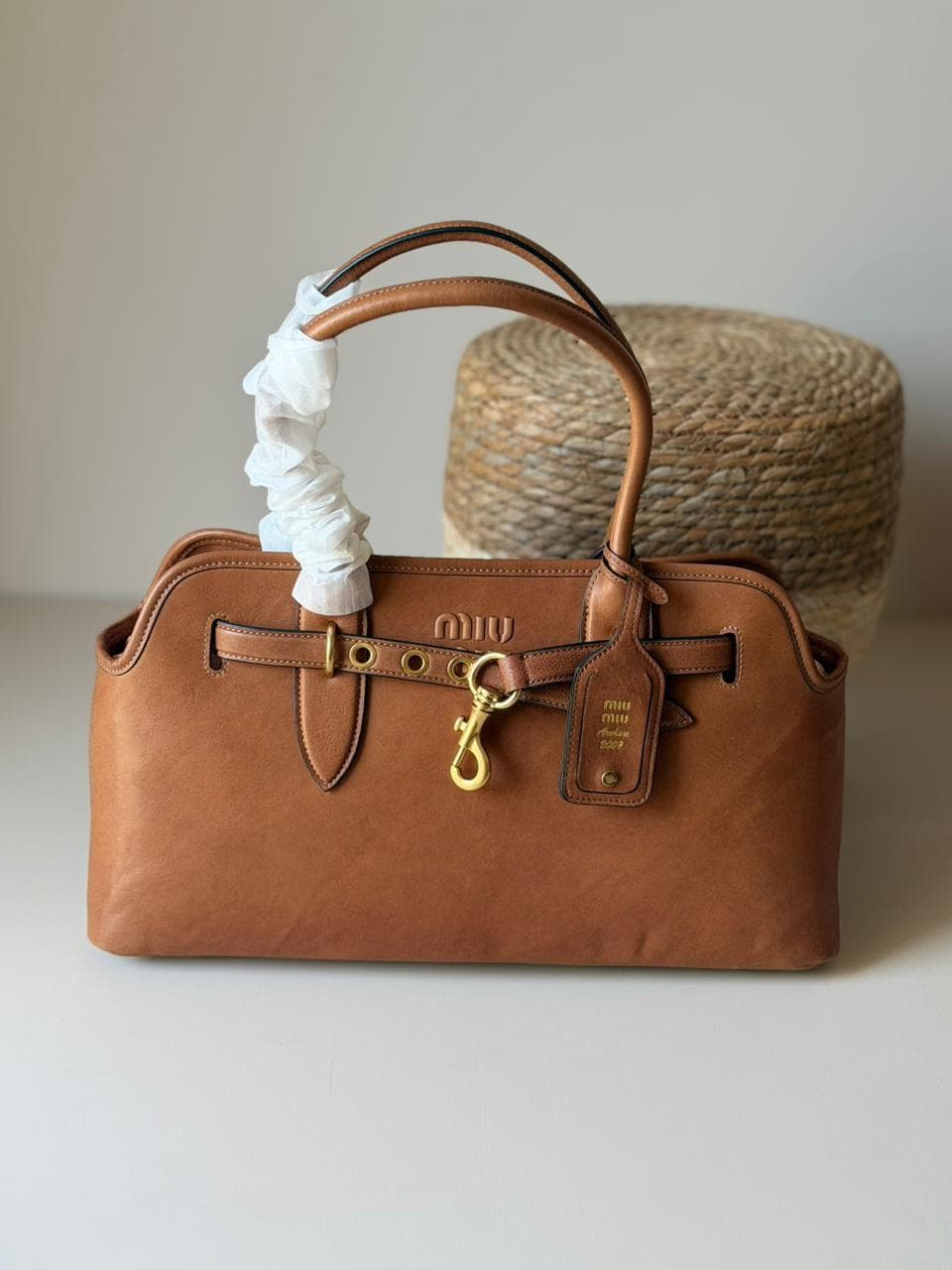 Miu Miu Aventure Nappa Leather Bag