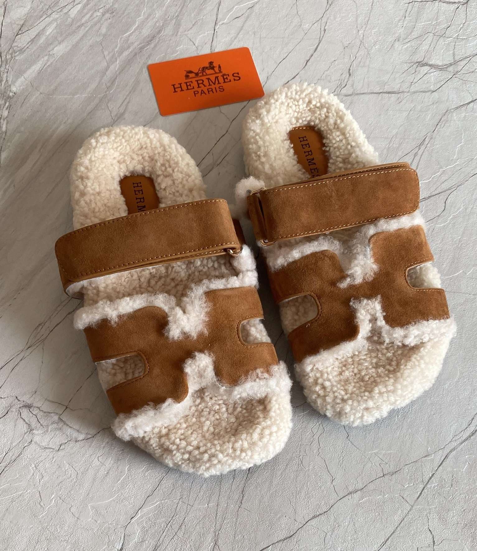 Hermès Chypre leather sandal