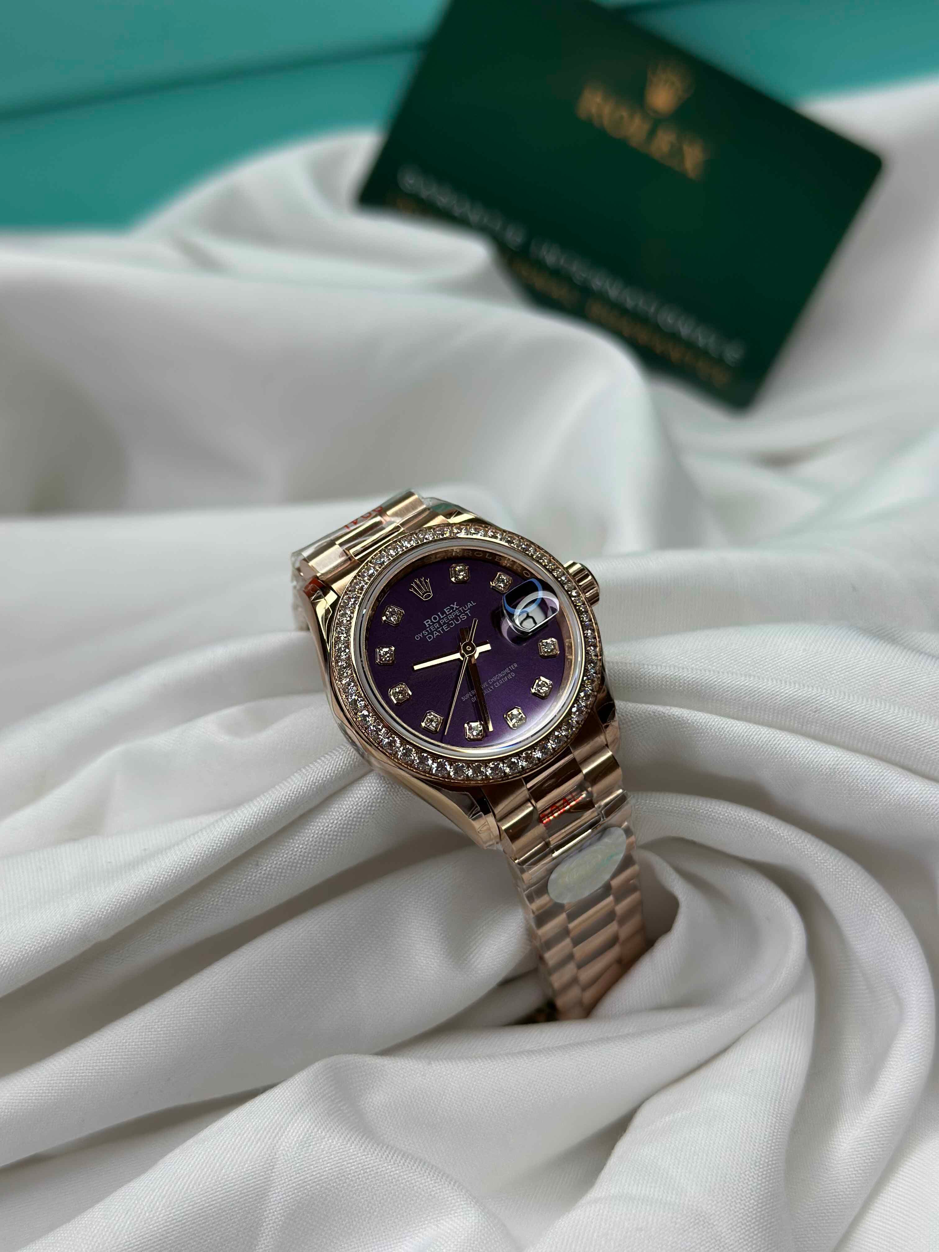 Rolex Lady Datejust 28mm – Rose Gold Collection (Colorful Dials Edition)