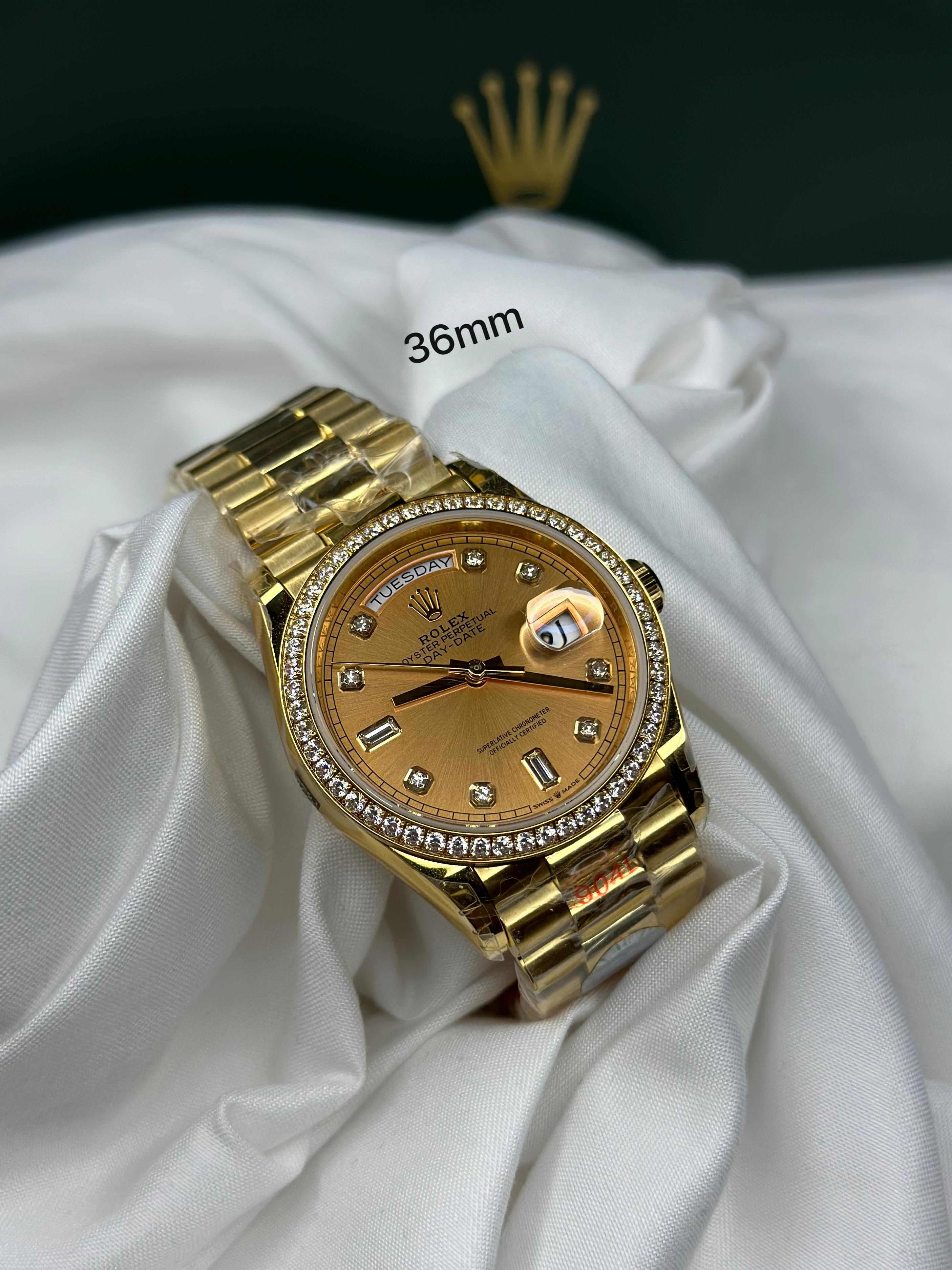 Rolex Lady Day-Date 36mm – Gold-Tone Steel Edition (President Bracelet)