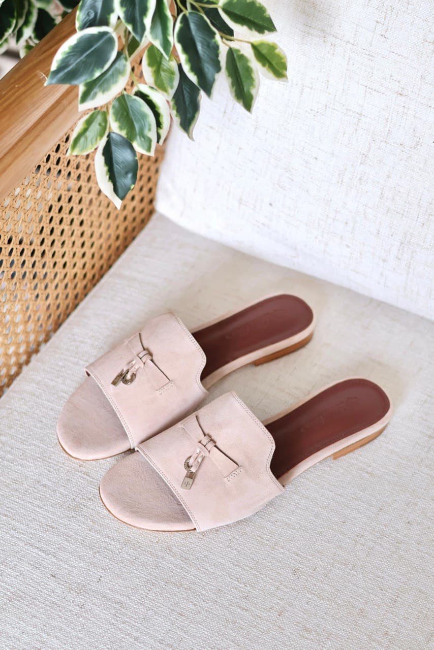 Loro Piana Summer Charms Sandal – Suede Goatskin Slide