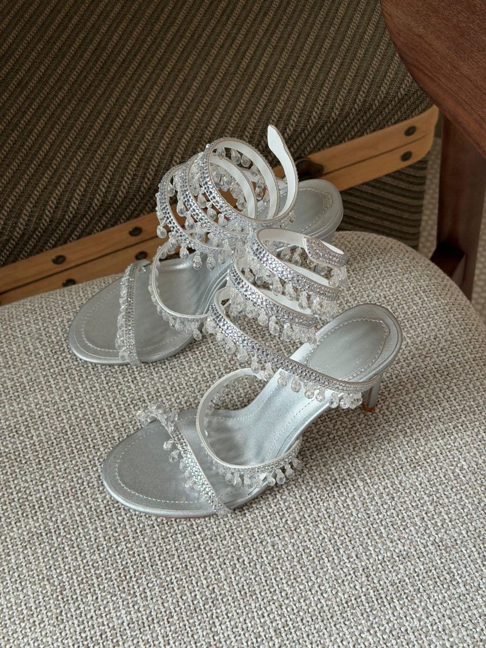 René Caovilla Chandelier Sandal 105