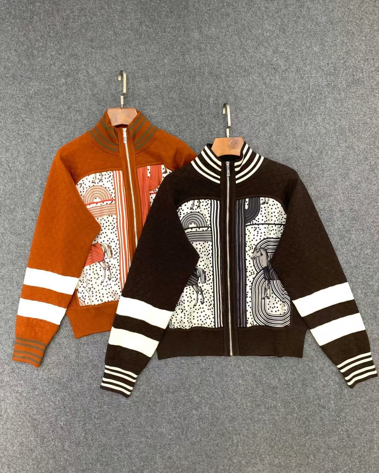 Hermès Printed Zip Wool Jacket – Limited Design
