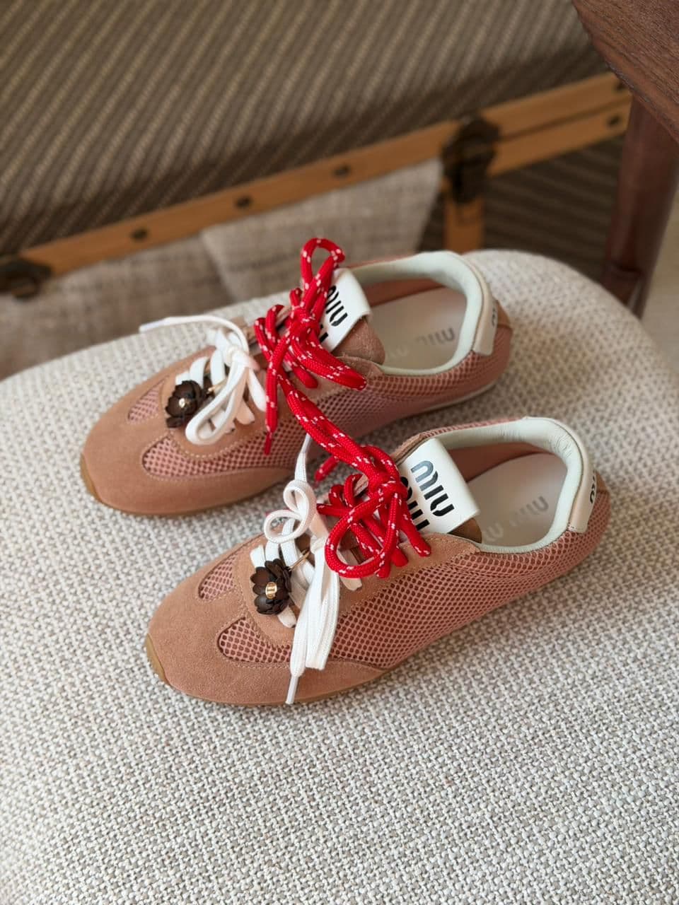 Miu Miu New Season Mesh & Suede Sneakers – Premium Women’s Designer Shoes