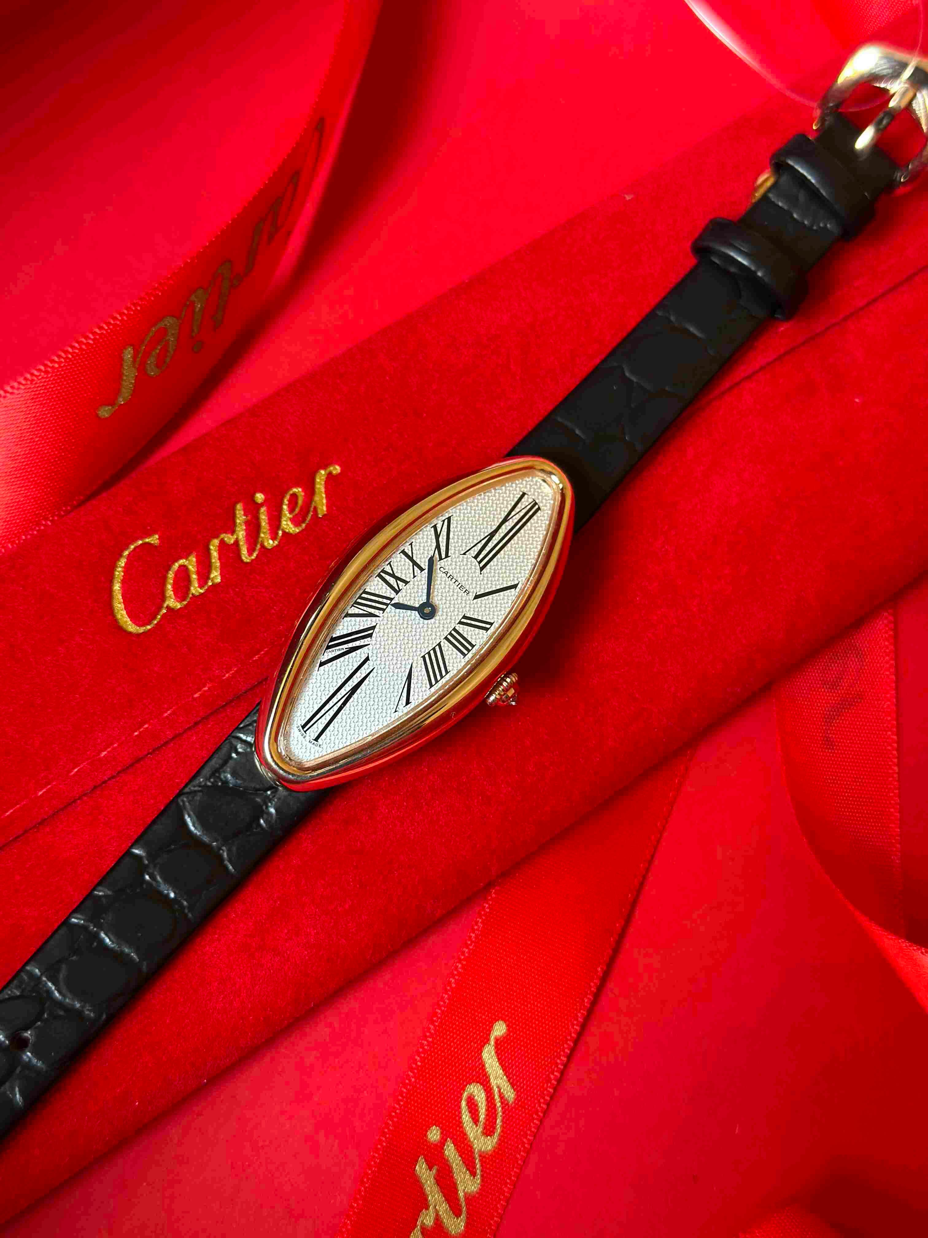 Cartier Baignoire Ladies Watch Collection – Leather Strap (Classic & Diamond Bezel)