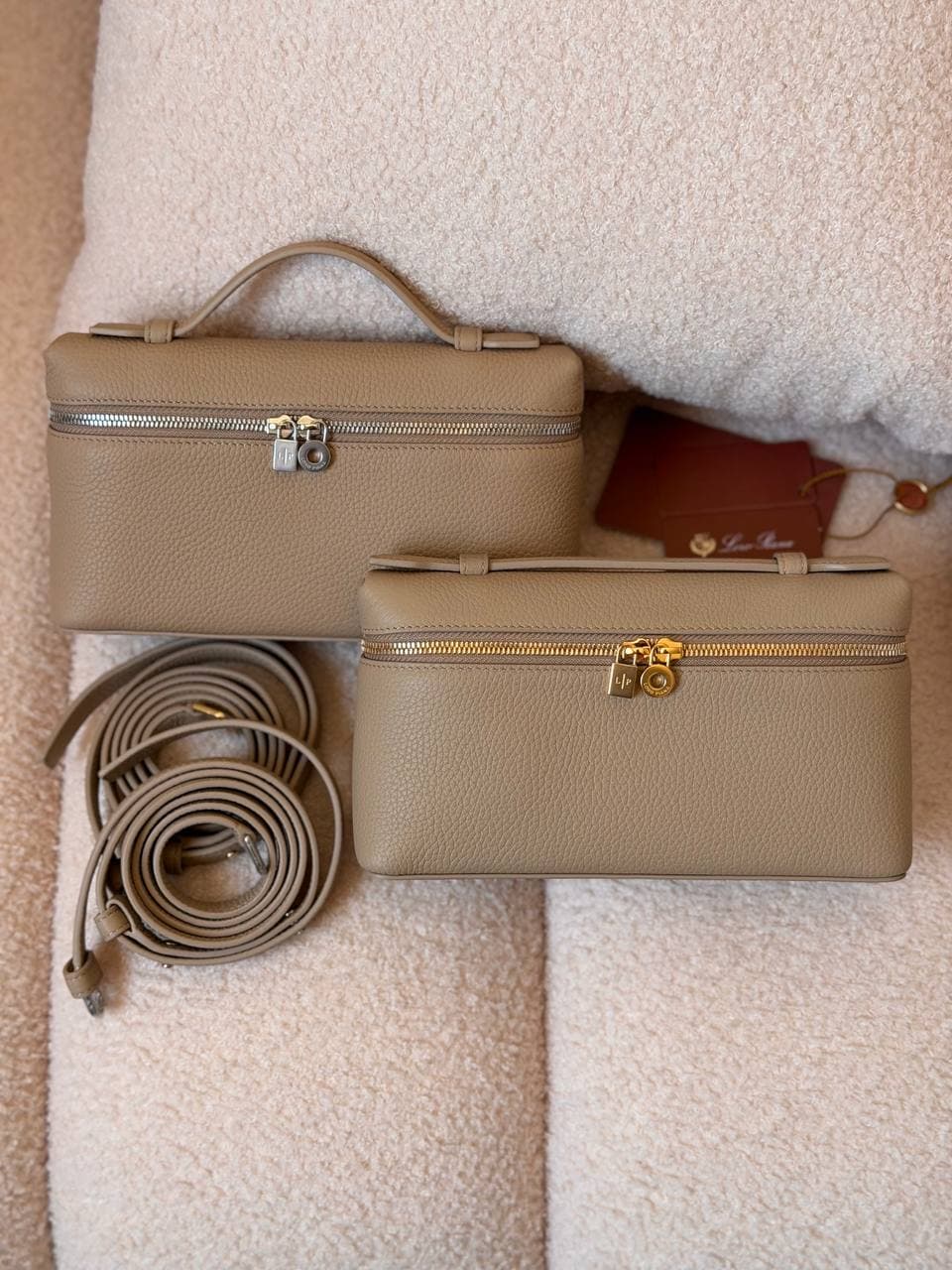 Loro Piana Extra Pocket L19 Pouch Bag in Grained Calfskin