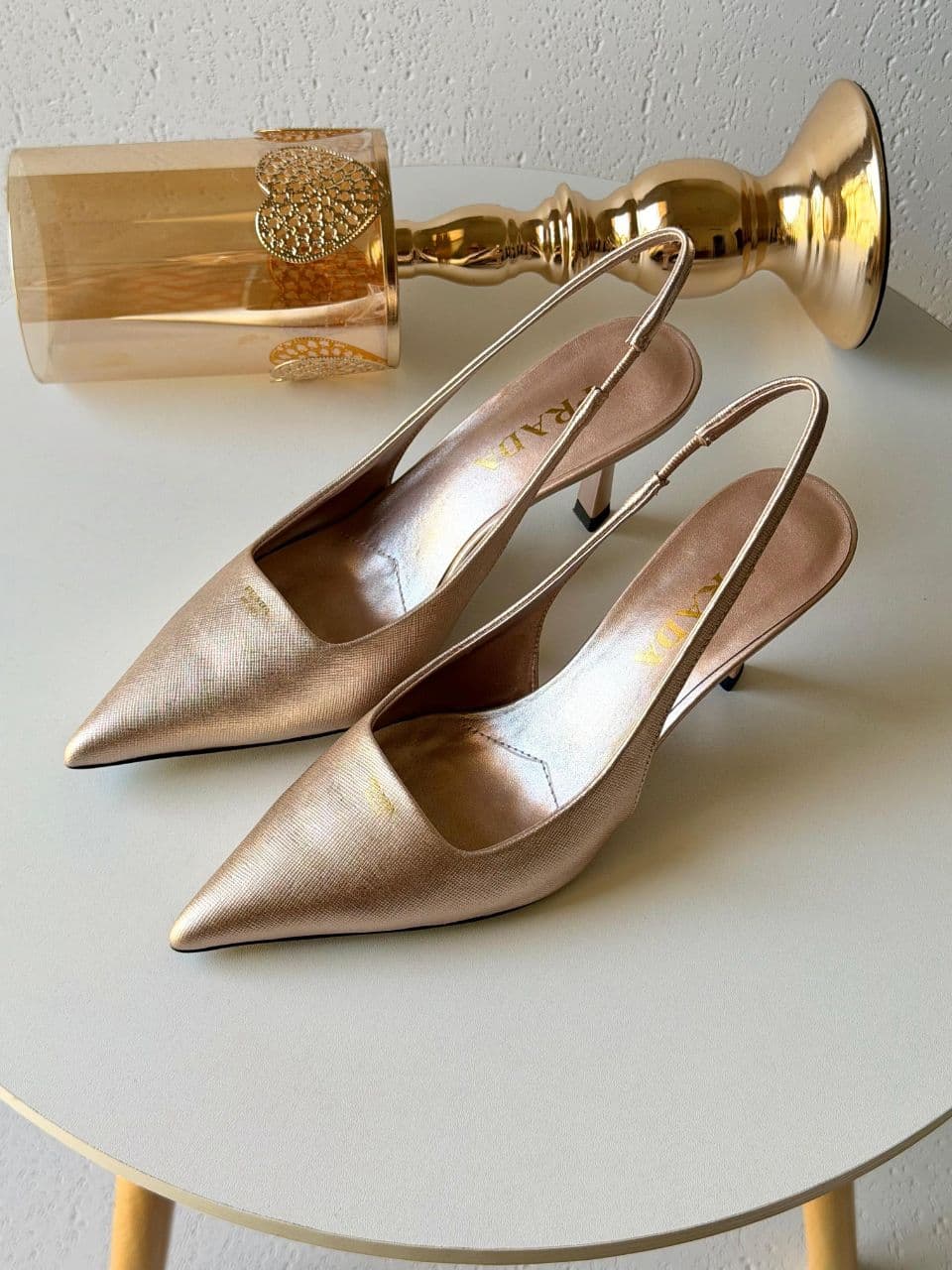 Prada Pointed-Toe Slingback Heels