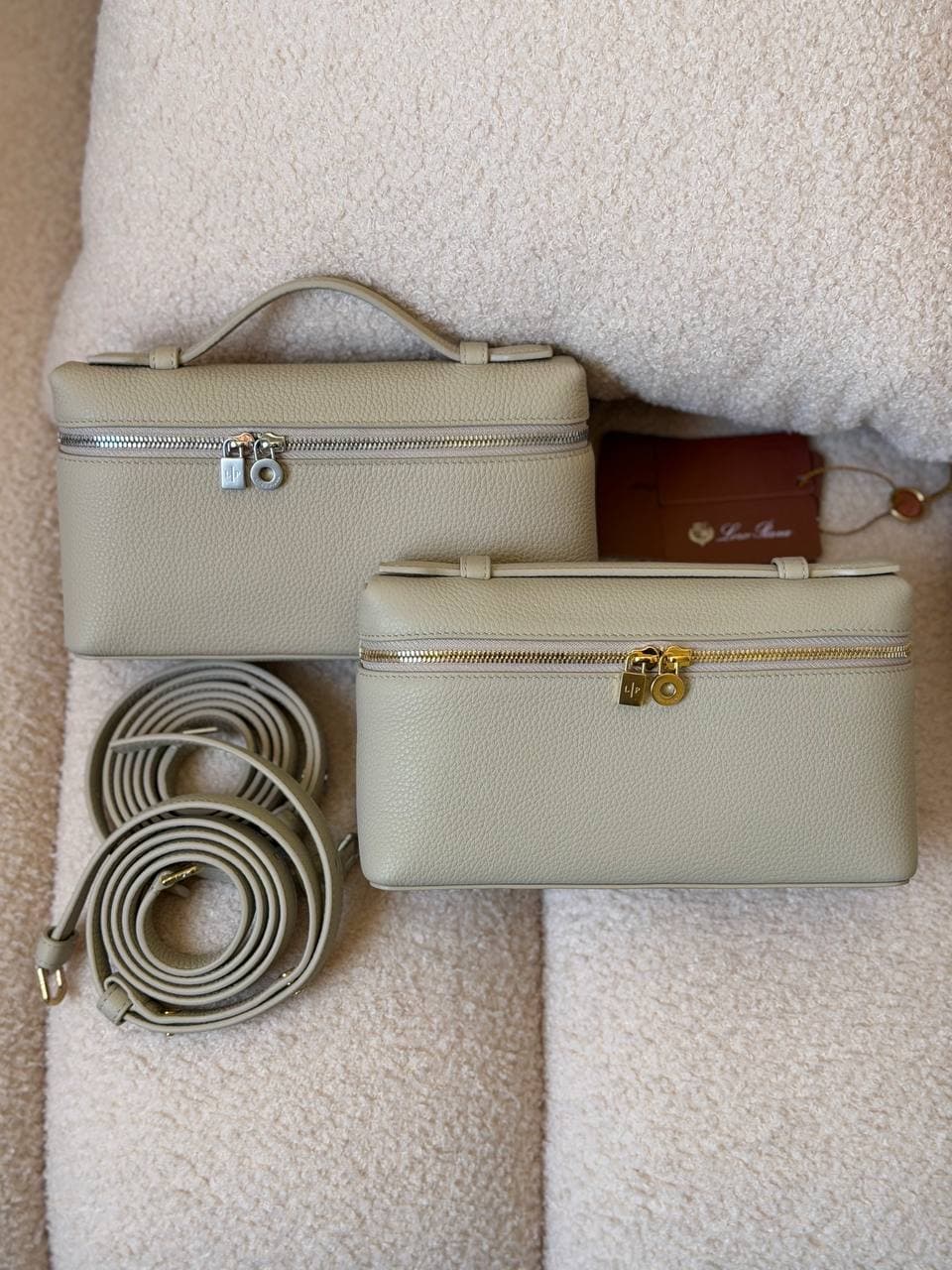 Loro Piana Extra Pocket L19 Pouch Bag in Grained Calfskin
