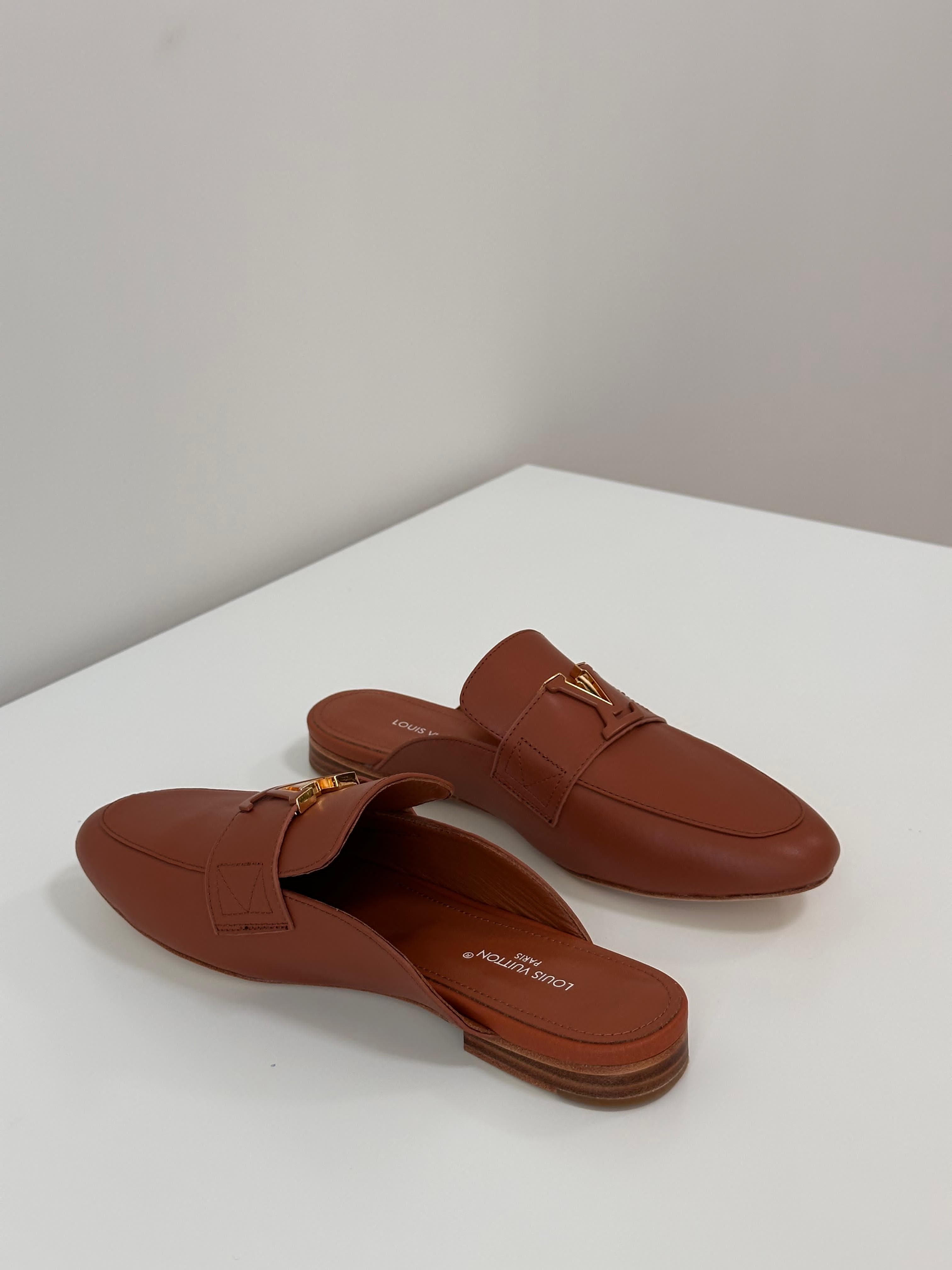 LV Mare Open Back Loafer Grained Calf Leather