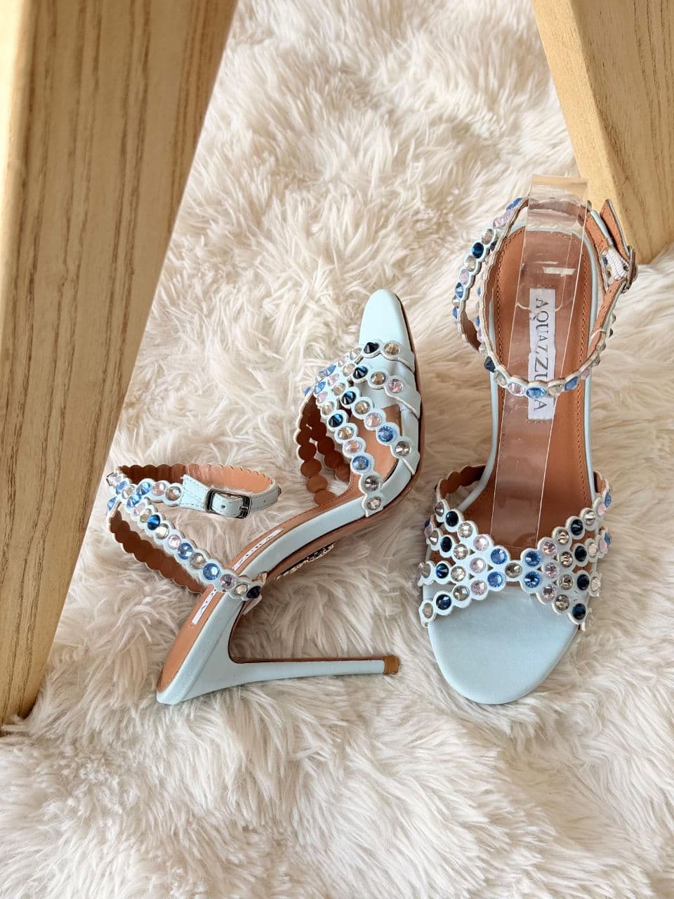 Aquazzura Crystal Heeled Sandals – Full Color Collection