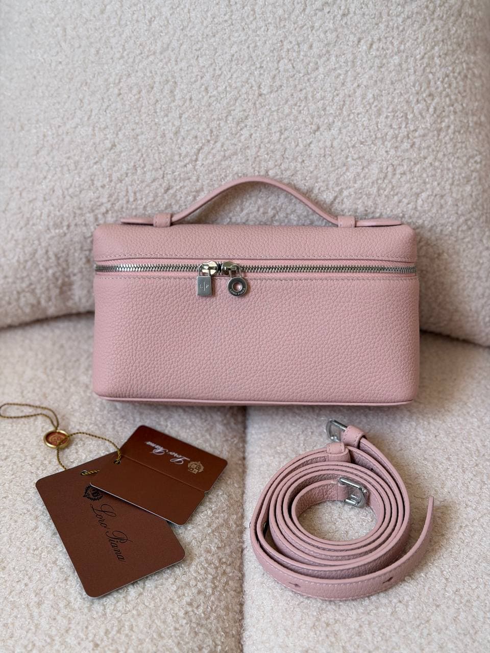 Loro Piana Extra Pocket L19 Pouch Bag in Grained Calfskin