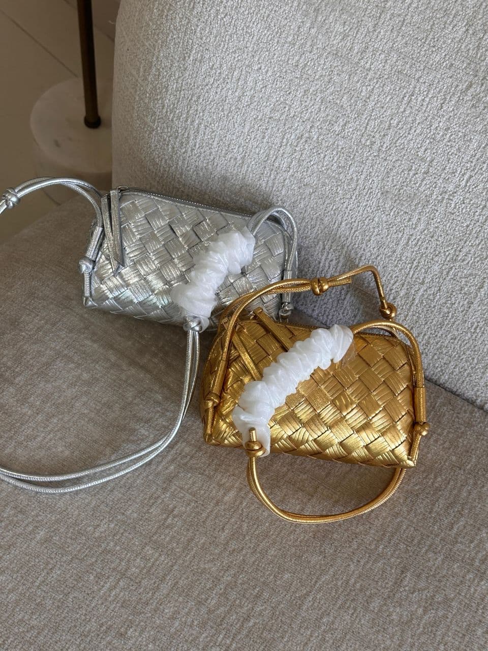 Bottega Veneta Mini Jodie Intrecciato Leather Handbag
