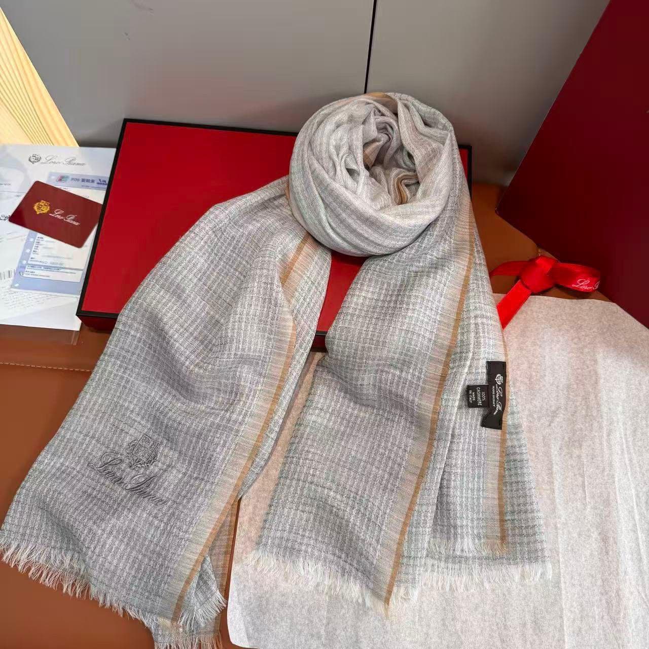 Loro Piana Cashmere Silk Scarf – Lightweight Iconic Elegant Shawl