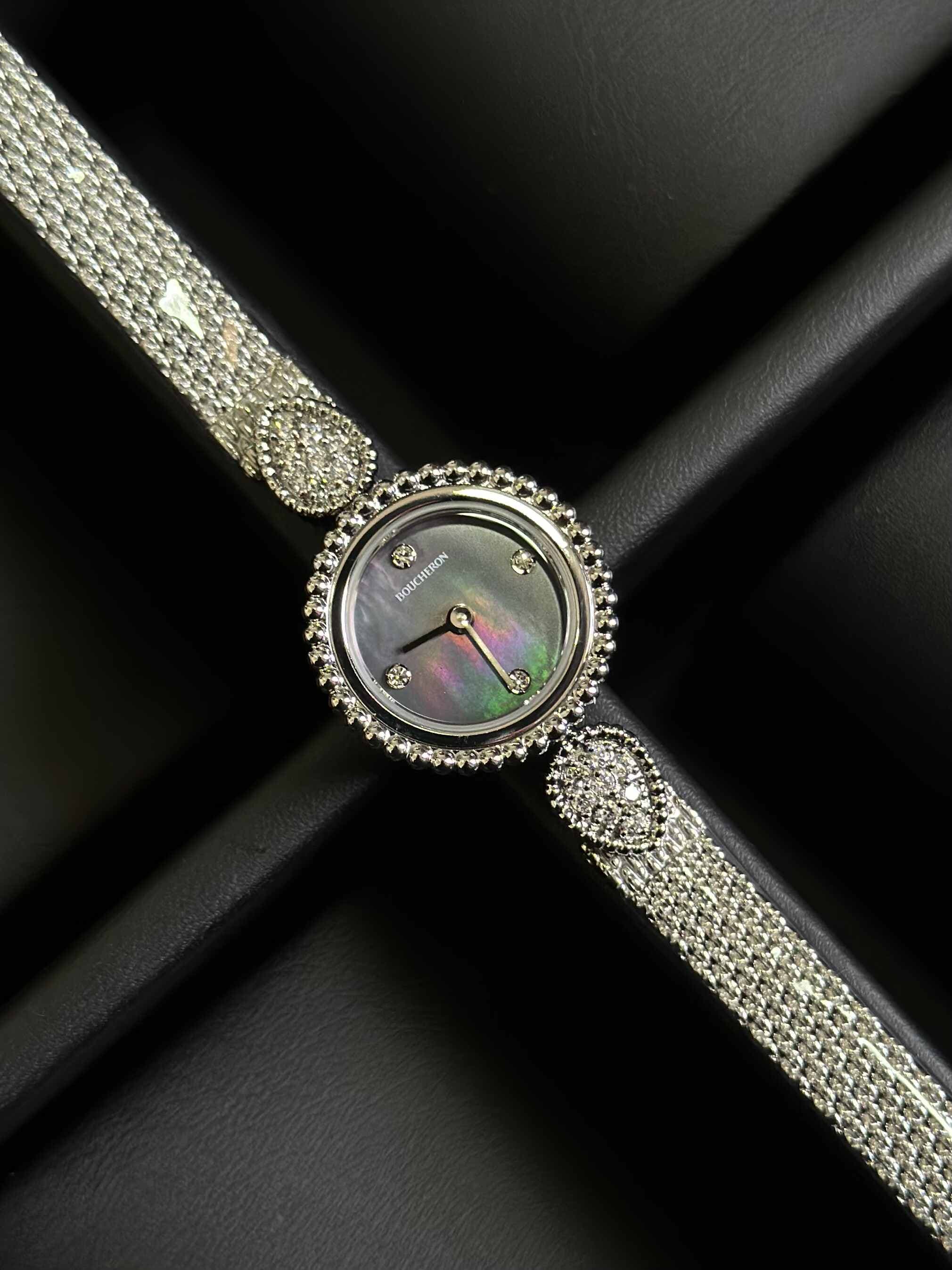 Boucheron Serpent Bohème Diamond Bracelet Watch – Silver Mother of Pearl Dial