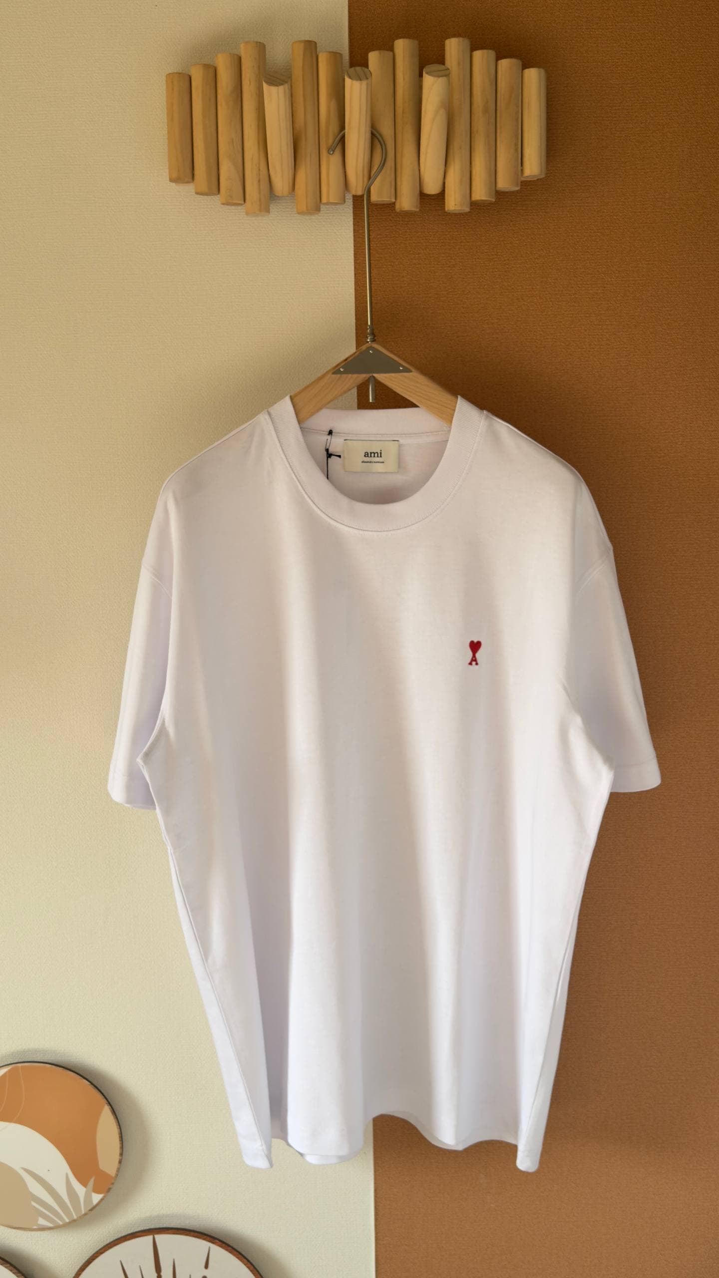 AMI Paris Signature Heart Logo T-Shirt Collection (Red / Black / White Logo)