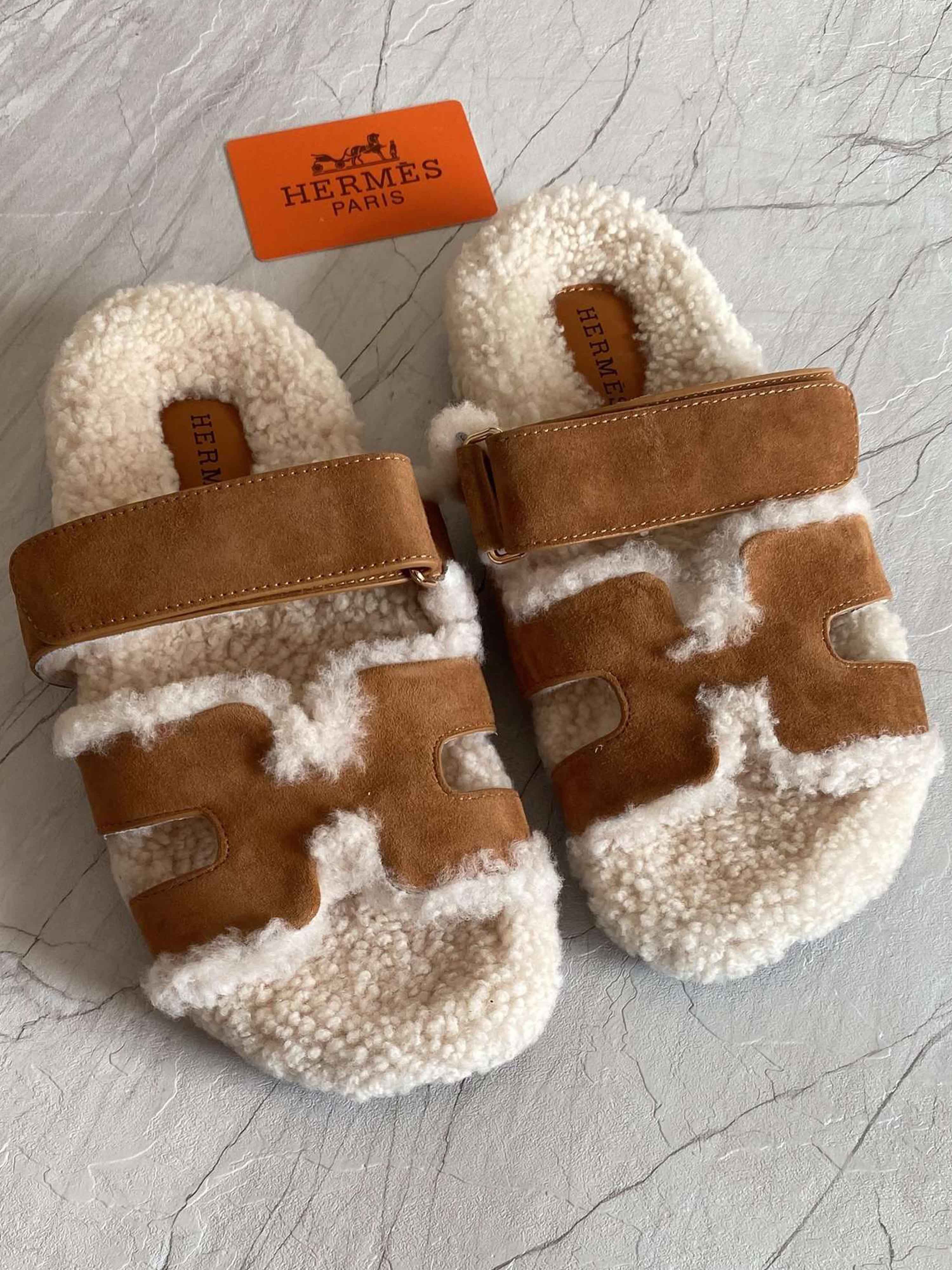 Hermès Chypre leather sandal