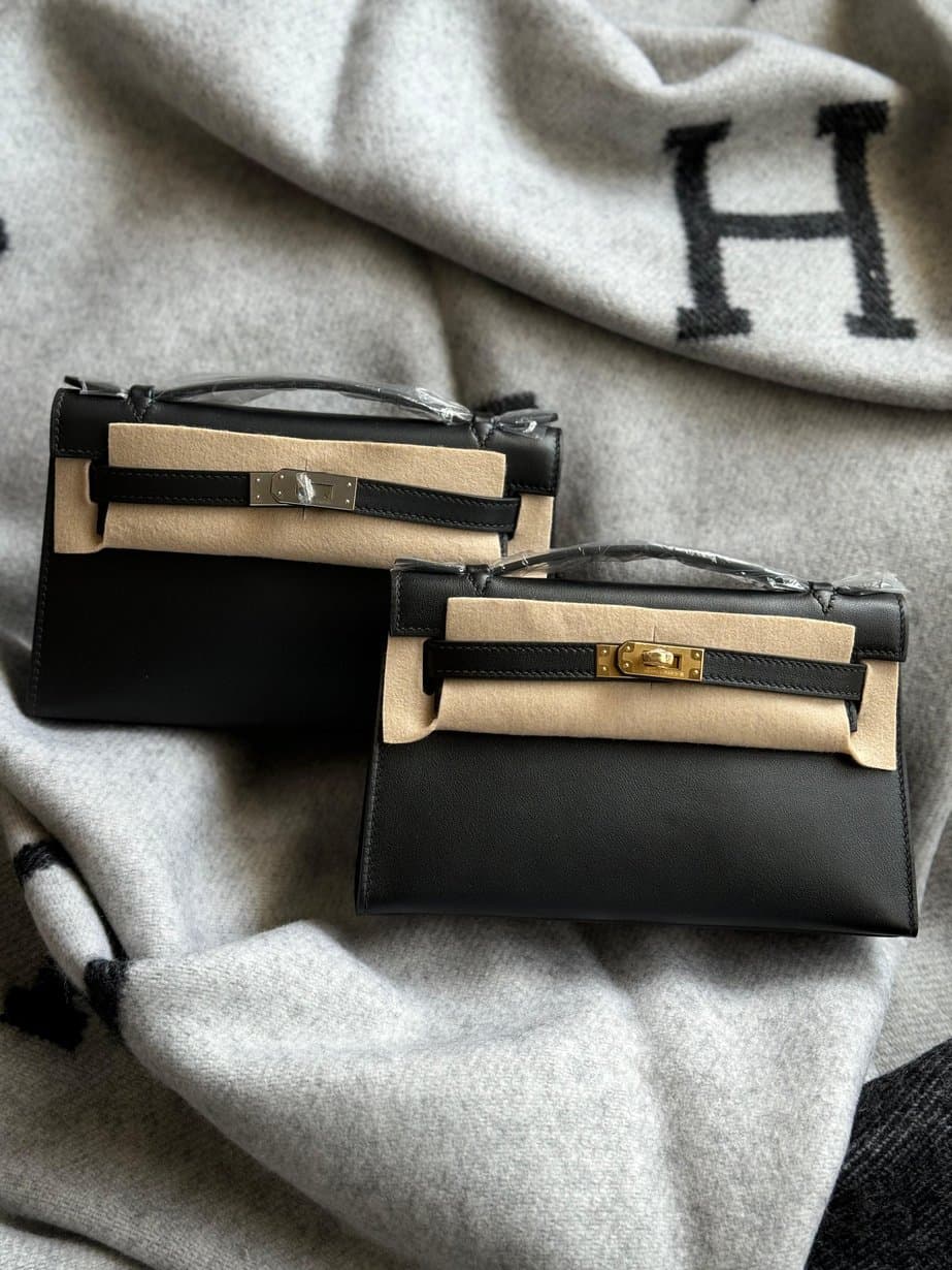 Hermès Kelly Pochette Swift – All Colors & Hardware Options