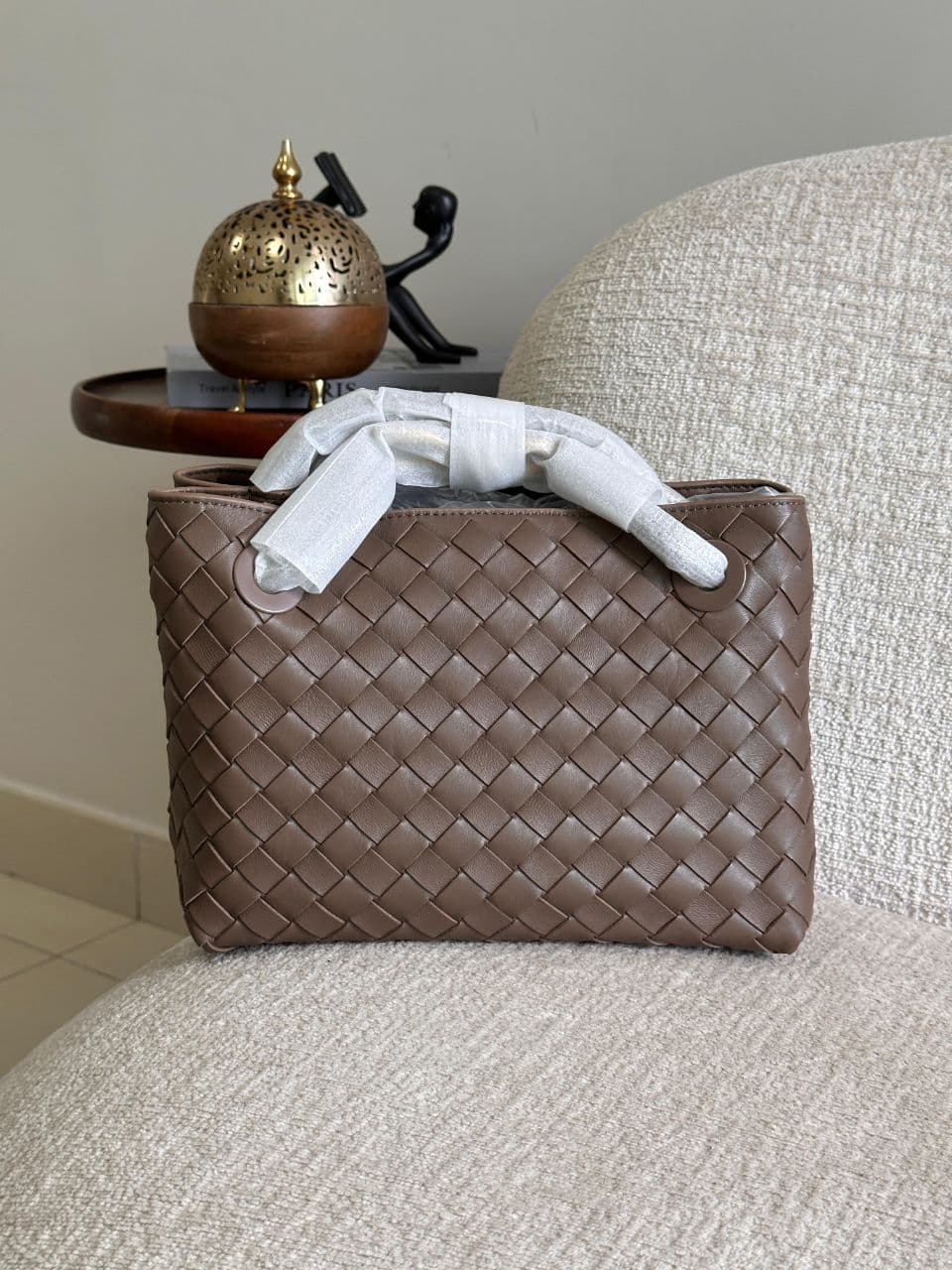 Bottega Veneta Andiamo Small Intrecciato Leather Handbag