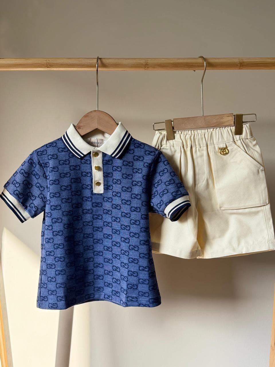 Gucci Kids GG Monogram Luxury T-Shirt & Shorts Set
