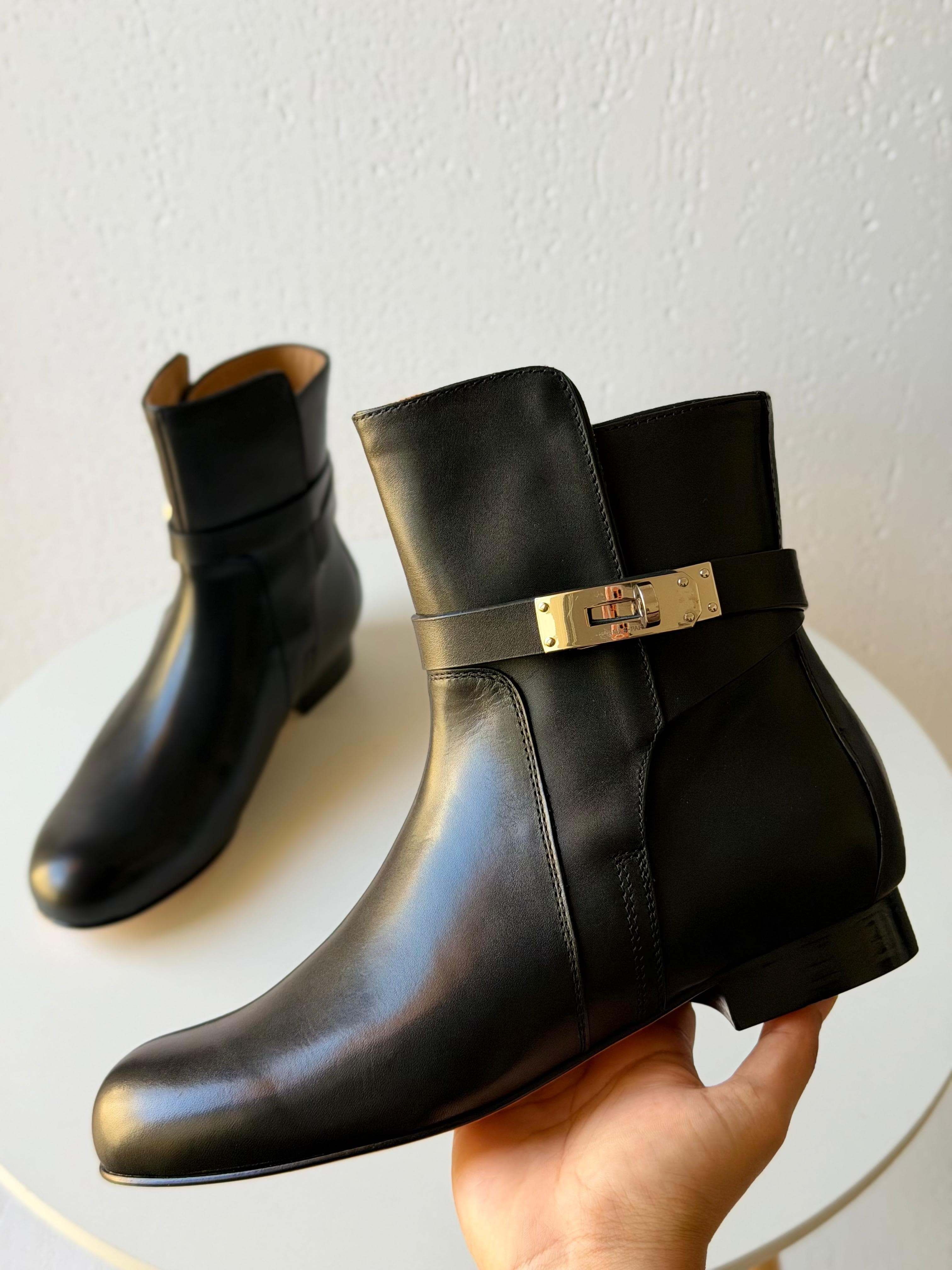 Hermès Style Ankle Boot – Short Heel