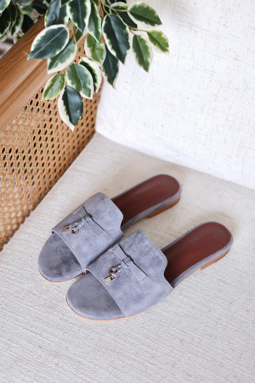 Loro Piana Summer Charms Sandal – Suede Goatskin Slide