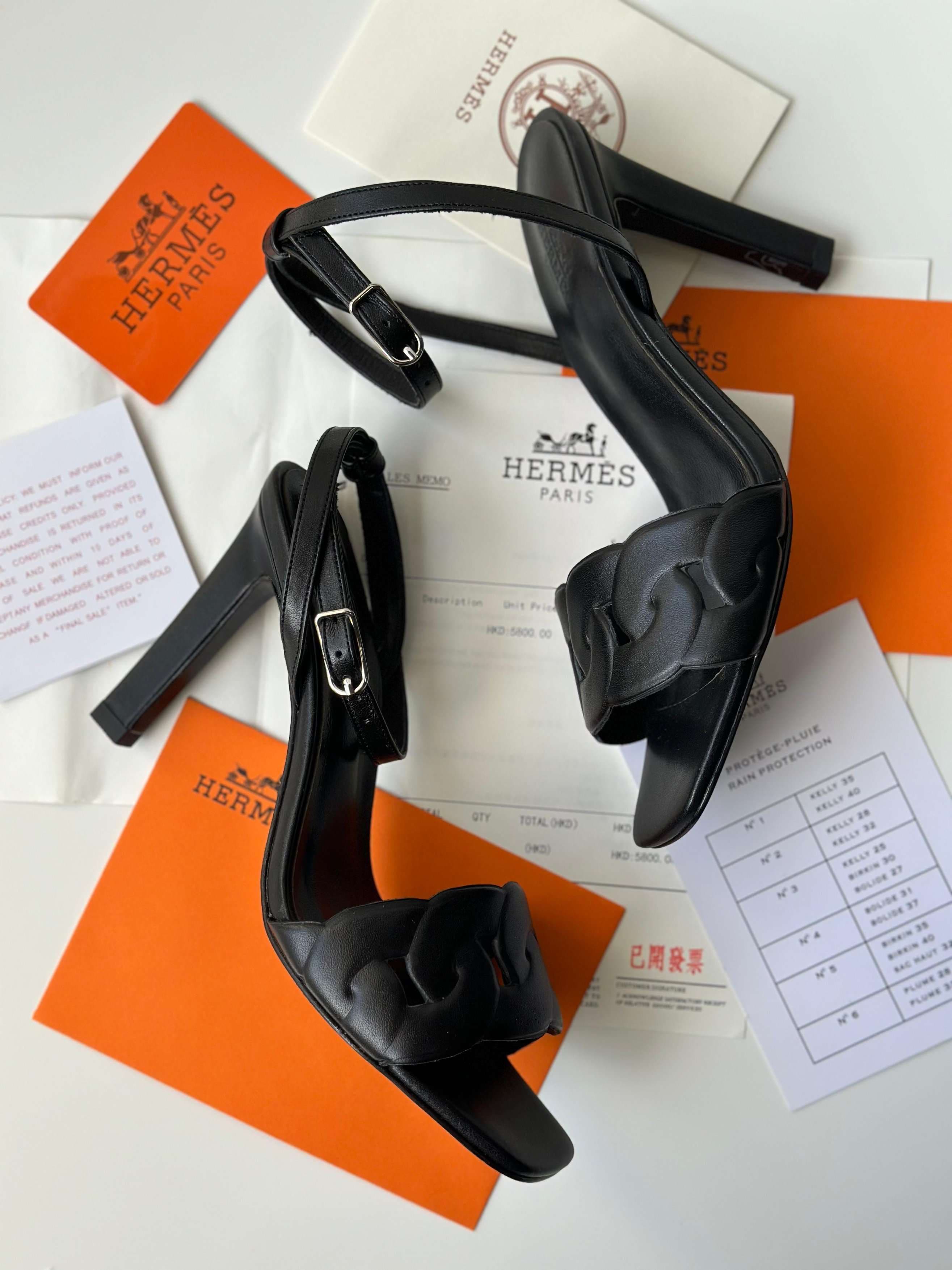 Hermès Gala Sandal – Black Leather Edition
