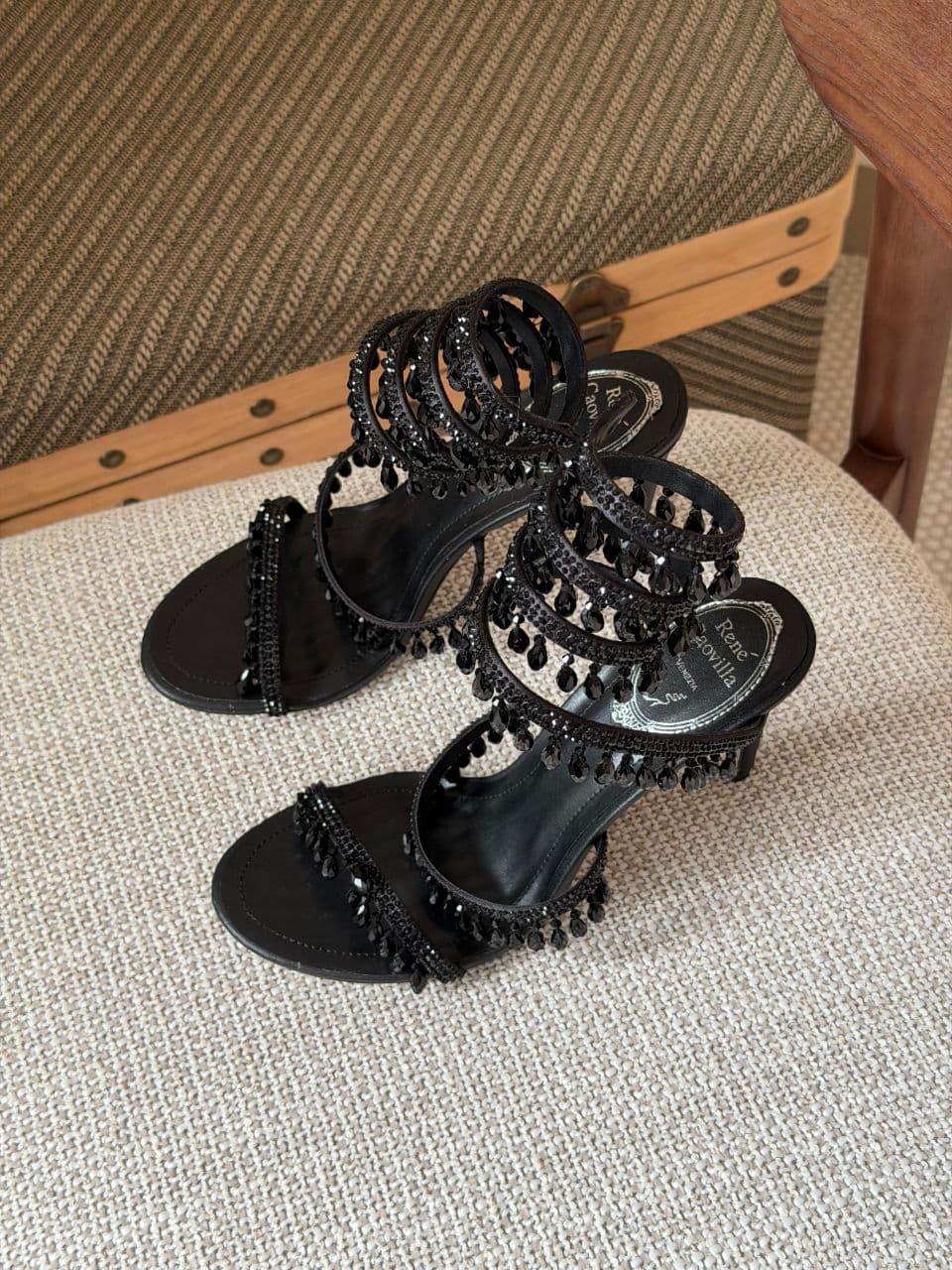 René Caovilla Chandelier Sandal 105
