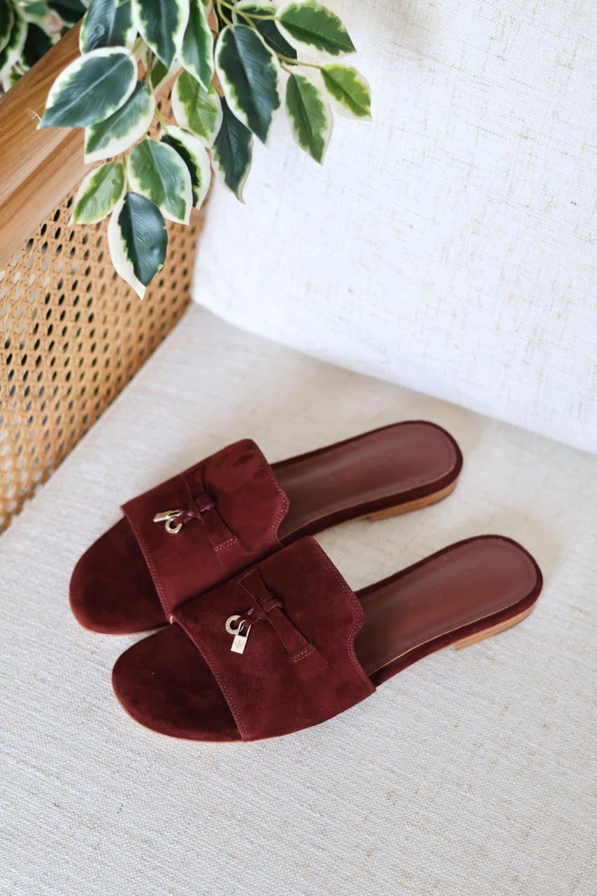 Loro Piana Summer Charms Sandal – Suede Goatskin Slide