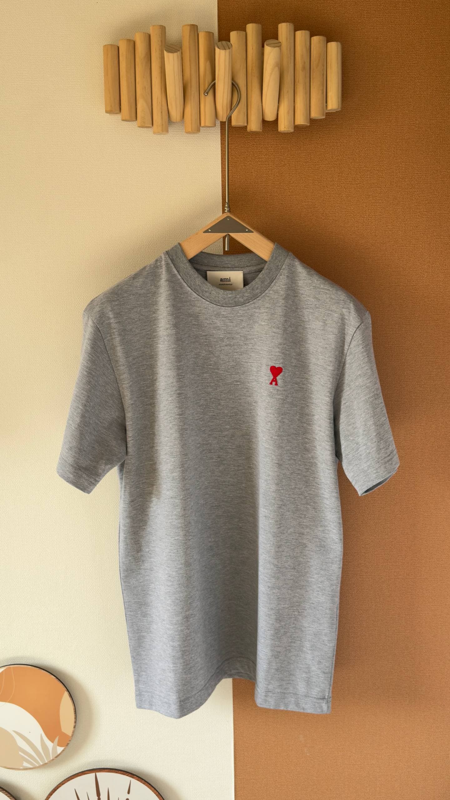 AMI Paris Signature Heart Logo T-Shirt Collection (Red / Black / White Logo)