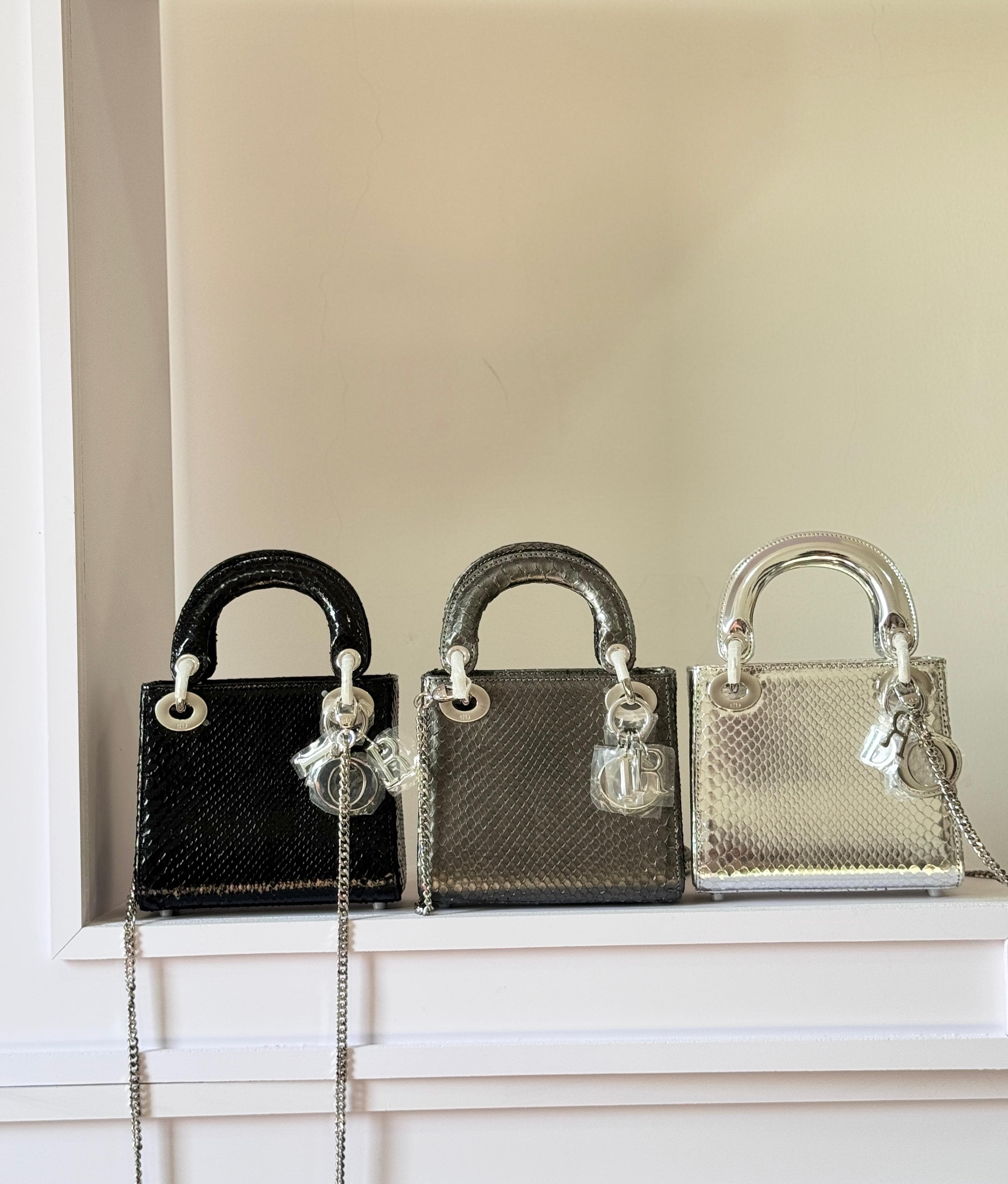 Christian Dior Lady Dior Mini Python Bag – Full Color Collection