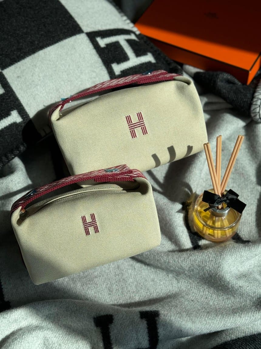 Hermès Makeup Bag – Luxury Cosmetic Pouch in Two Sizes