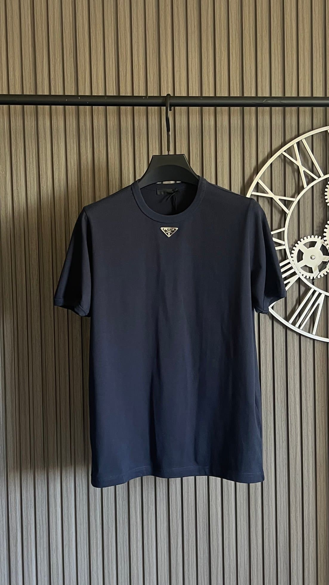 Prada Men's Center Logo T-Shirt