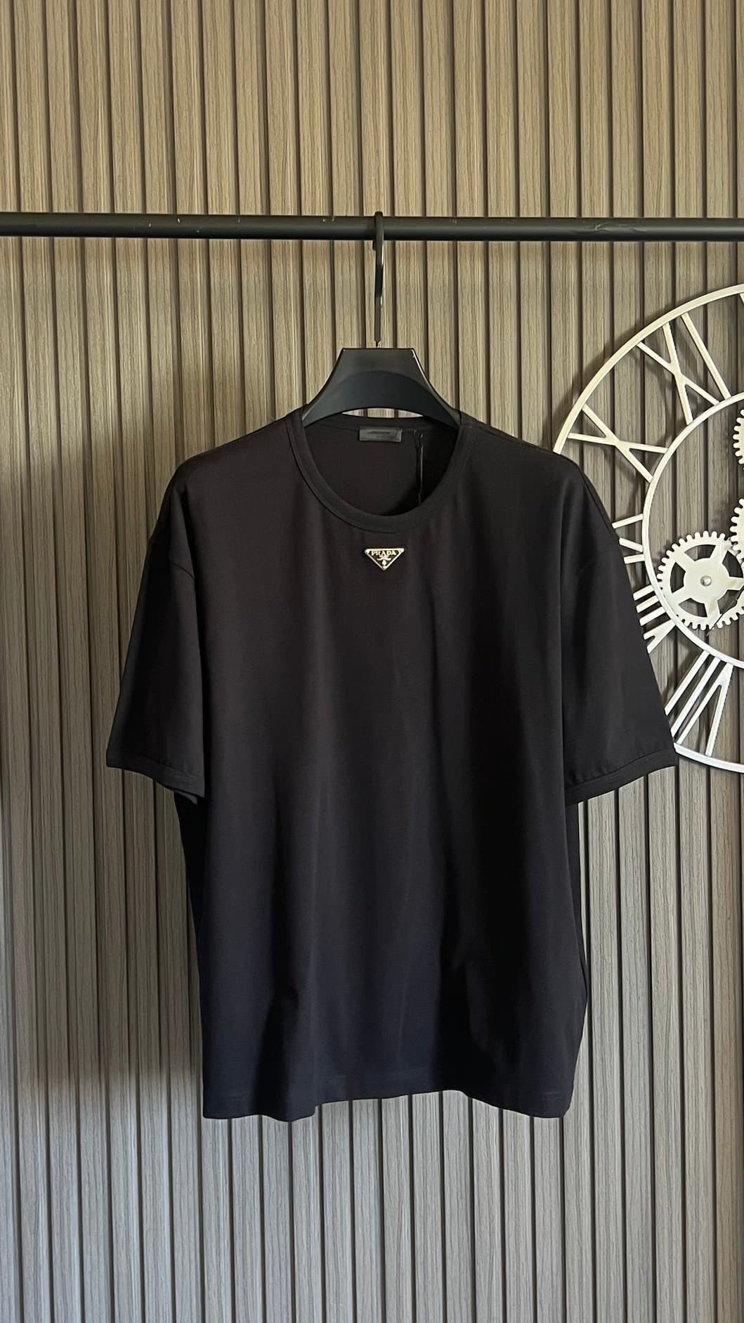 Prada Men's Center Logo T-Shirt