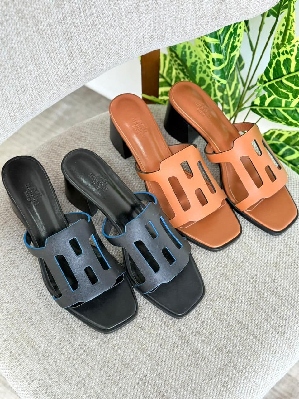 Hermès Chypre Heeled Mules – Premium Leather Slide Sandals for Women
