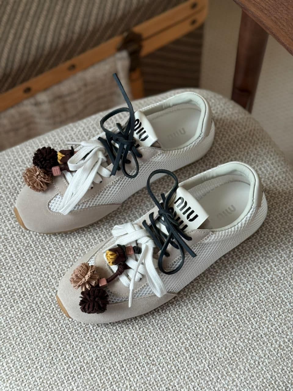 Miu Miu x New Balance 530 SL Suede & Mesh Sneakers