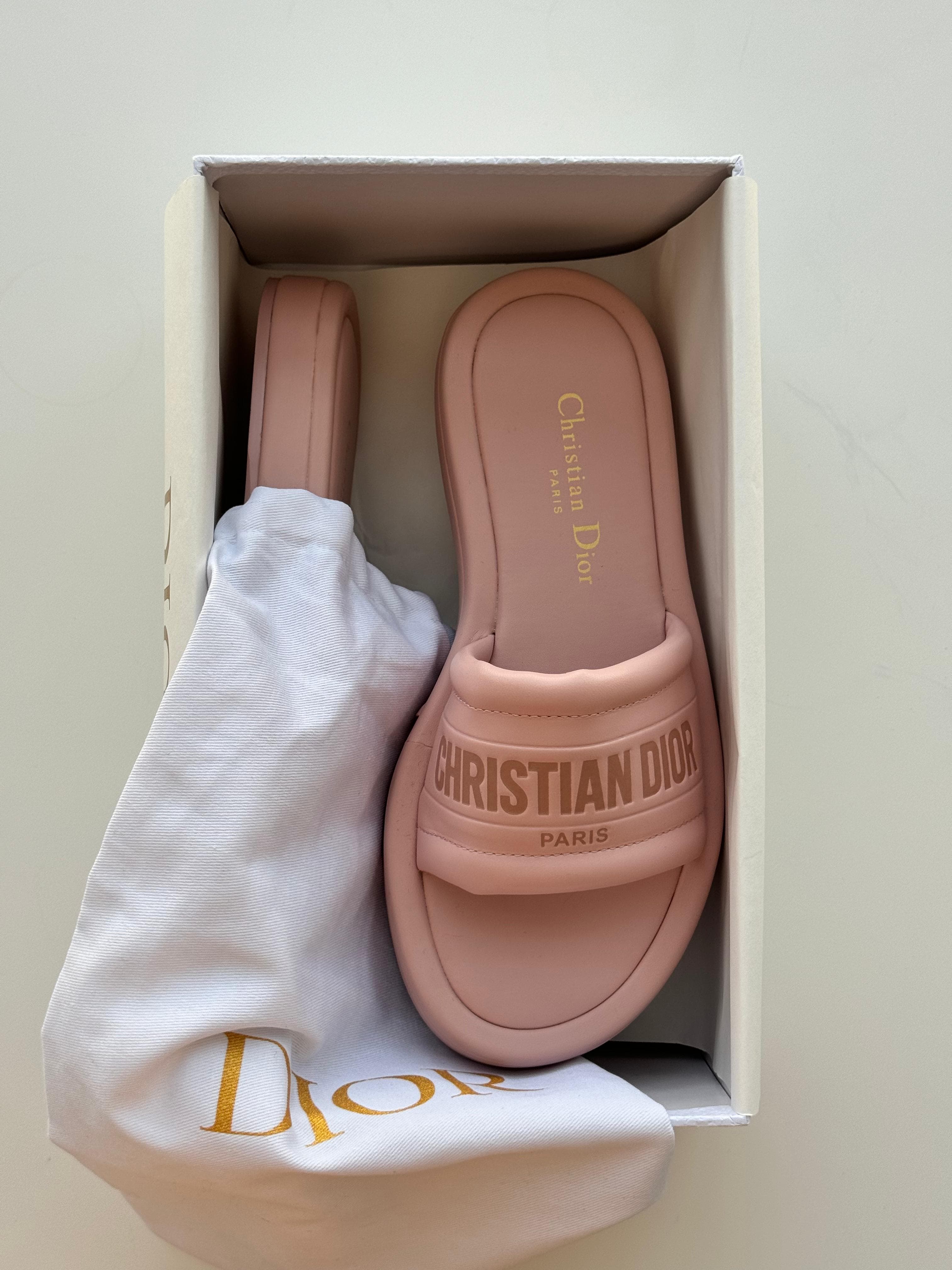 Christian Dior Dway Rubber Slides – Pink & Black Edition for Modern Summer Comfort