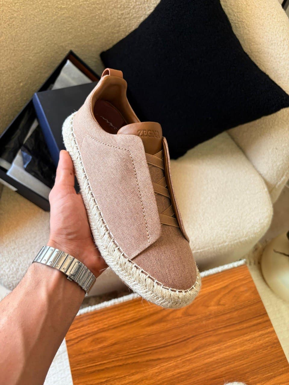 ZEGNA Triple Stitch™ Linen Blend Espadrilles