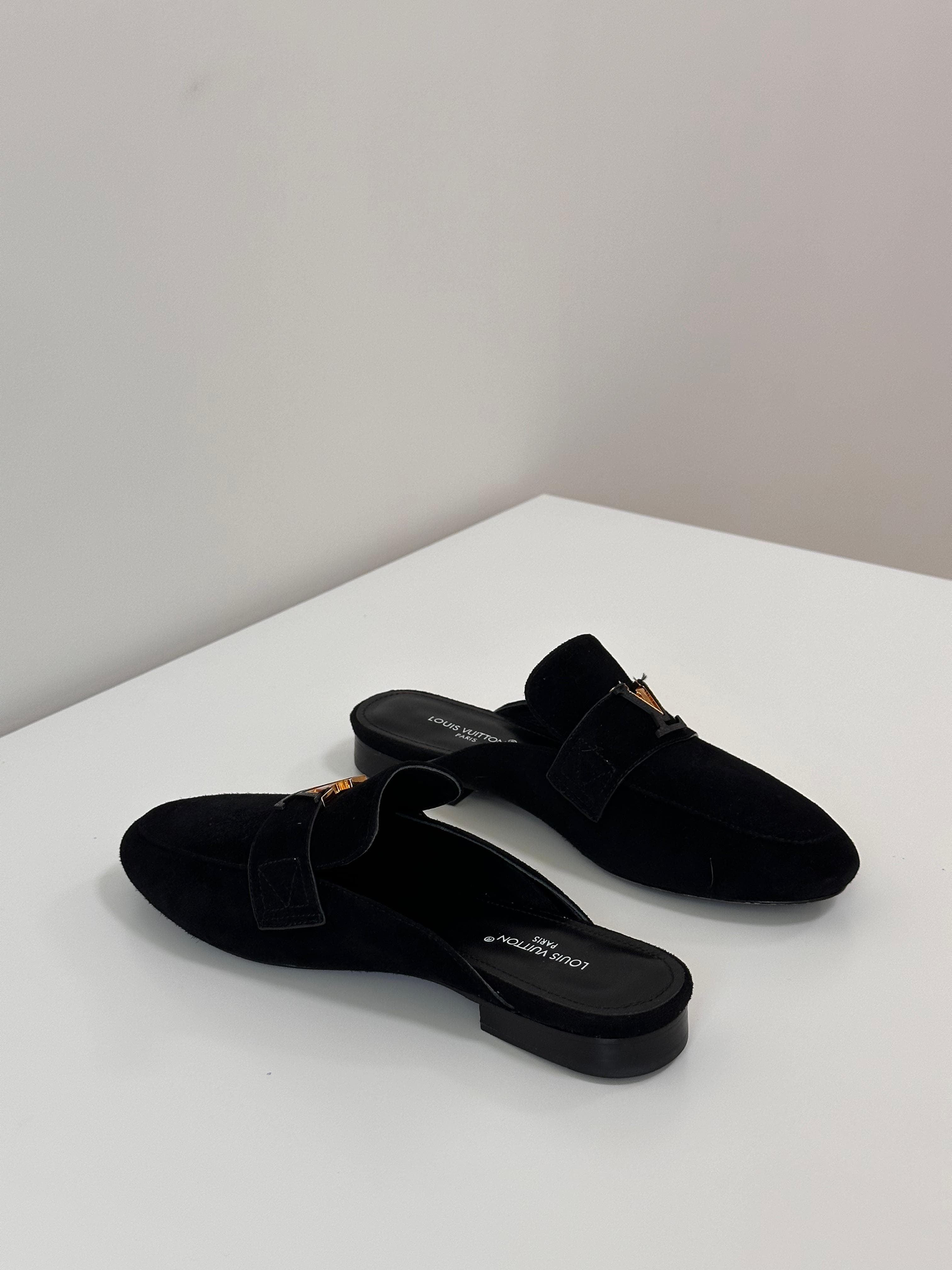 LV Mare Open Back Loafer Suede Leather