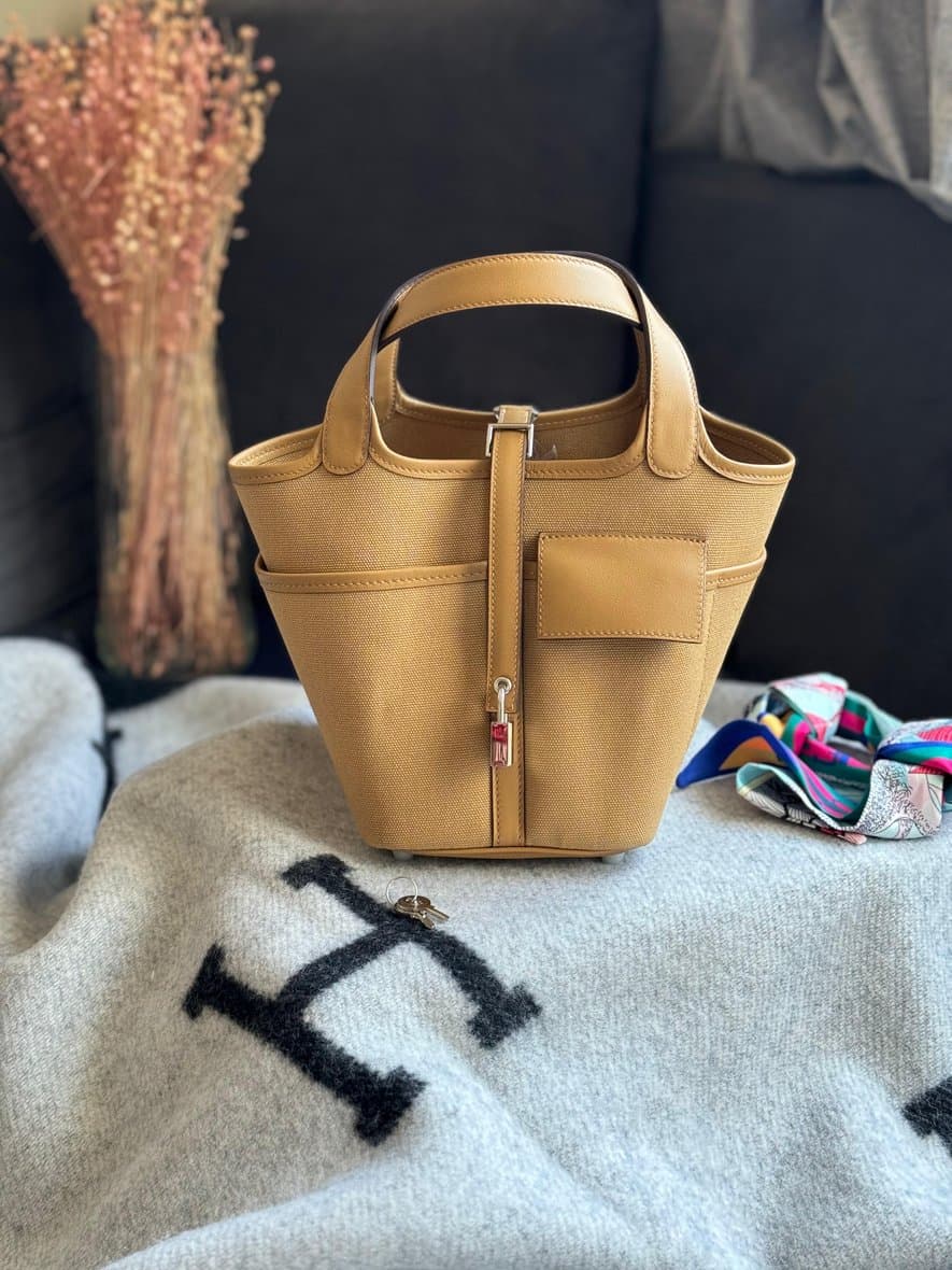 Hermès Picotin Cargo Canvas & Leather Bag