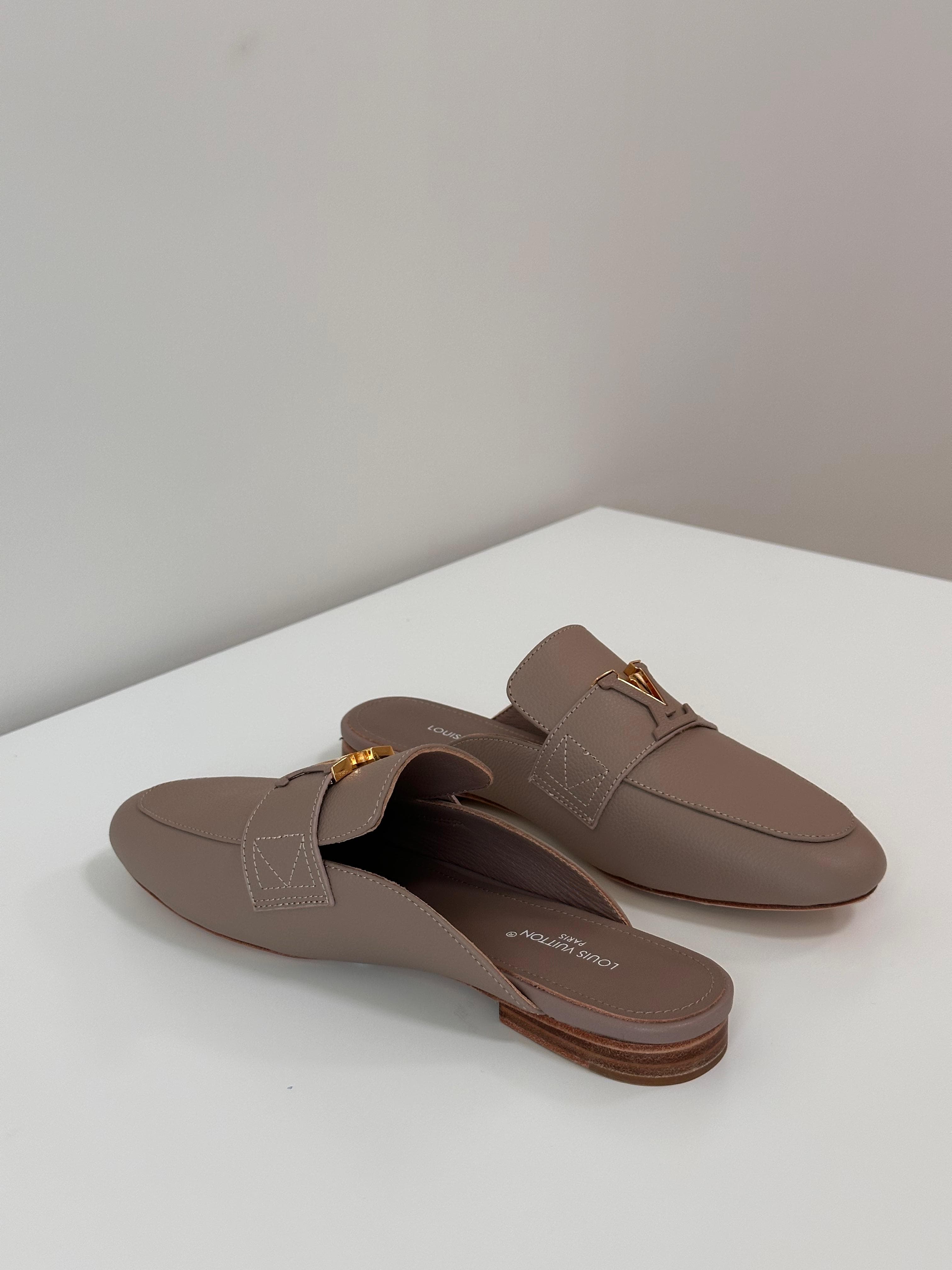 LV Mare Open Back Loafer Grained Calf Leather