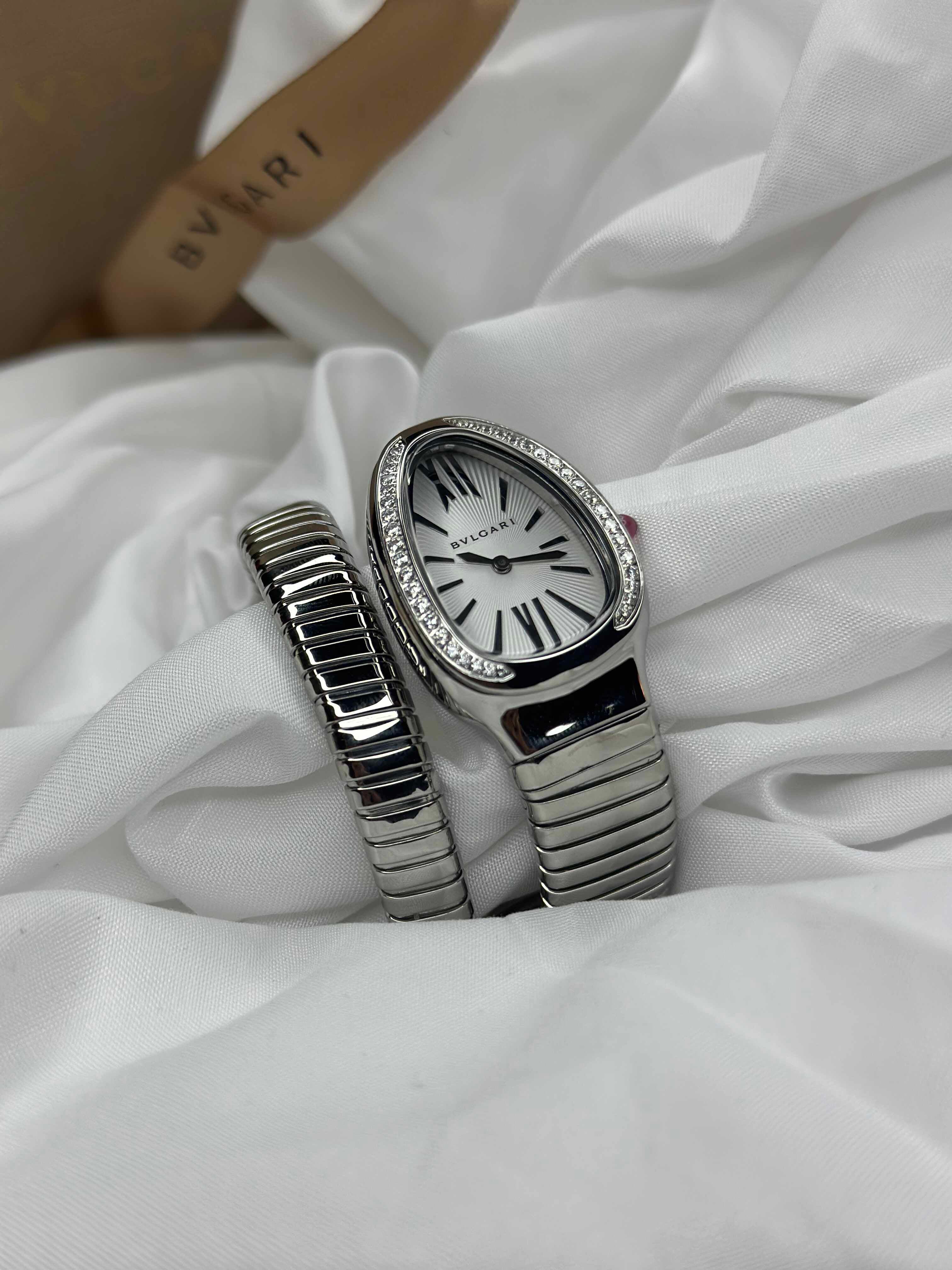 Bvlgari Serpenti Tubogas Silver Steel Ladies Watch Collection