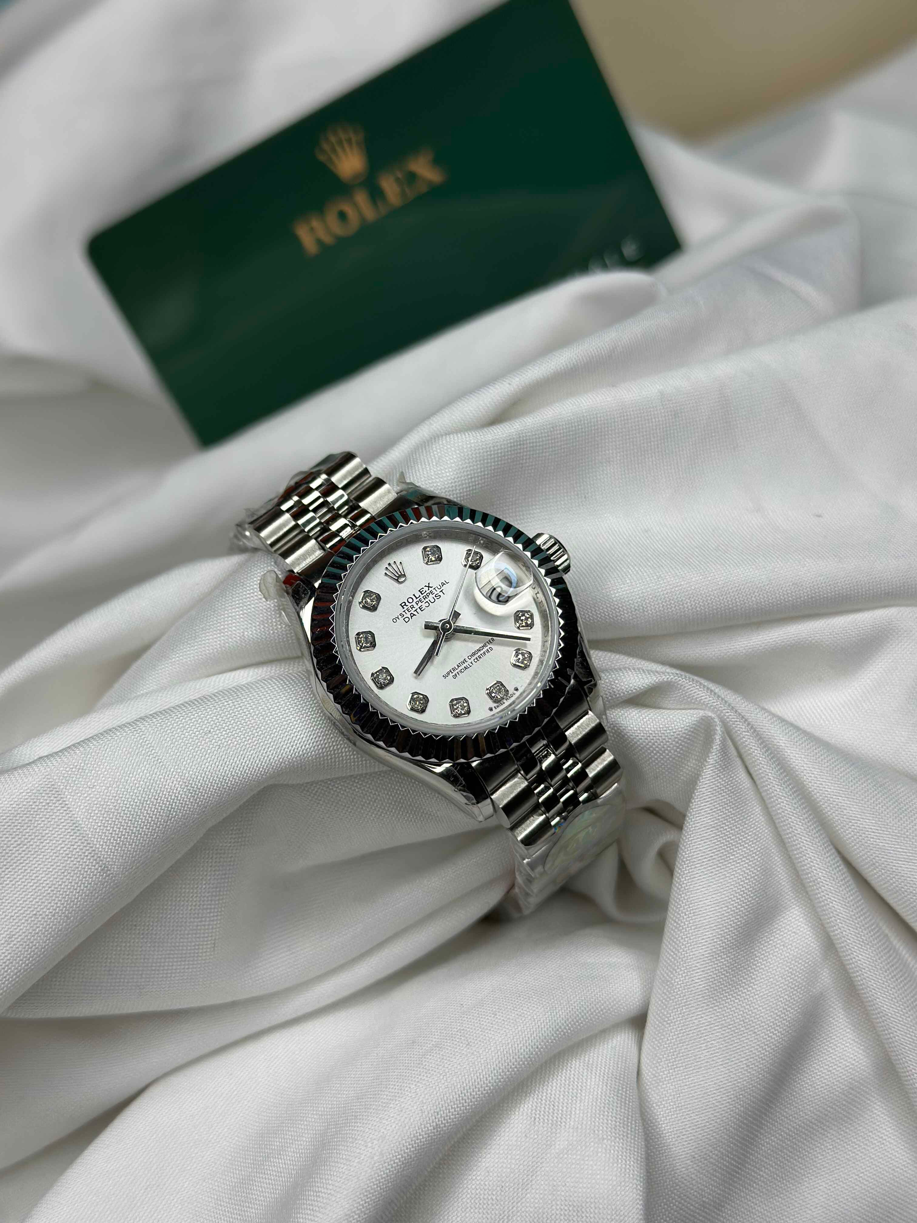 Rolex Lady Datejust 28mm – Silver Steel Edition (Luxury Automatic Watch for Women)
