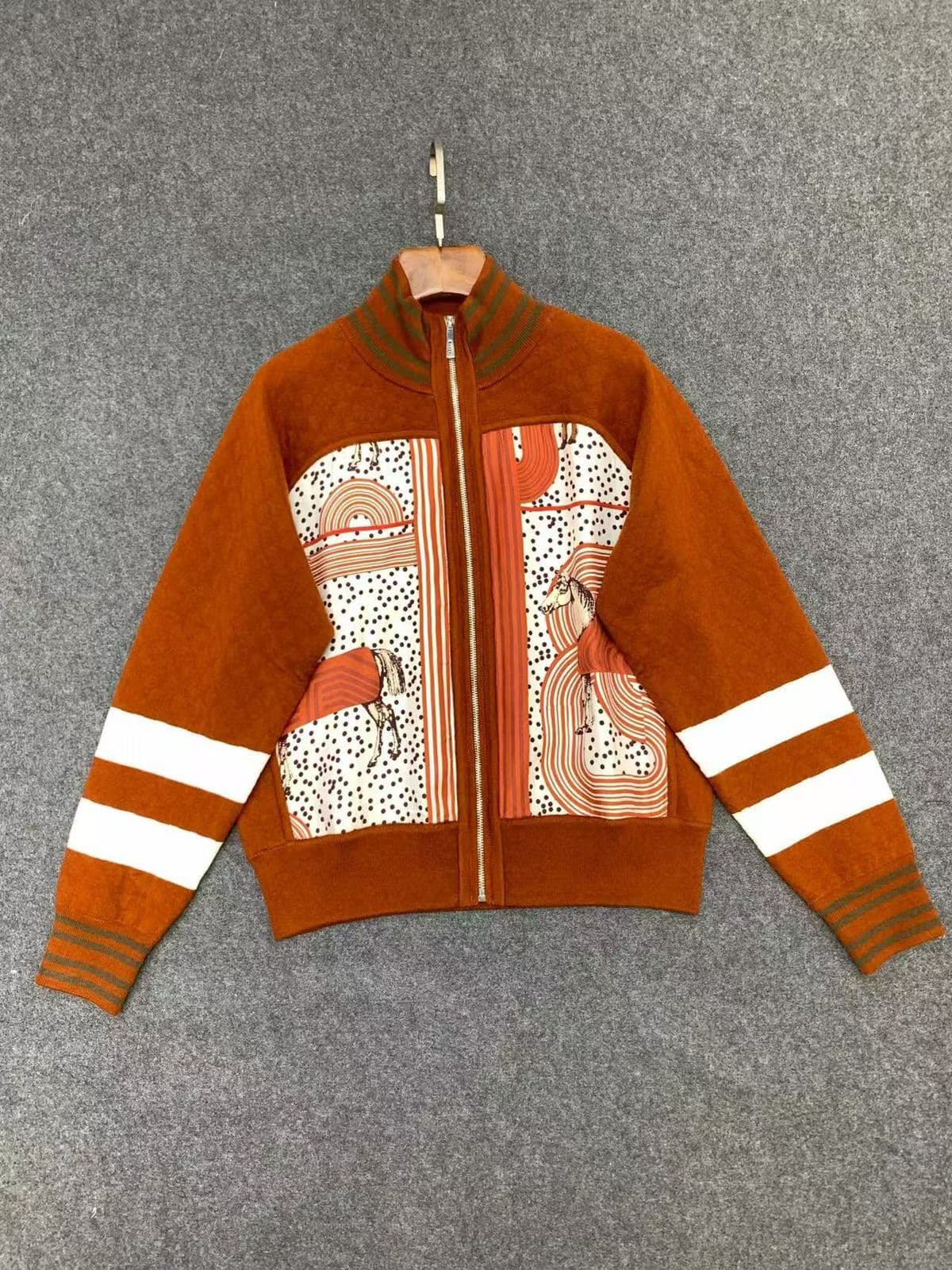 Hermès Printed Zip Wool Jacket – Limited Design