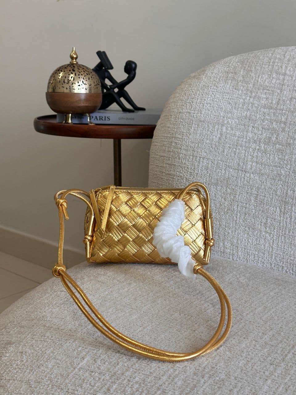 Bottega Veneta Mini Jodie Intrecciato Leather Handbag