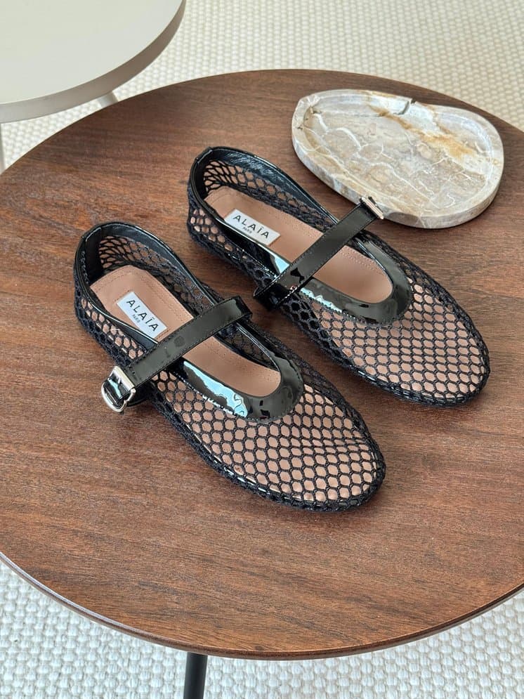Alaia Mesh Ballet Flats