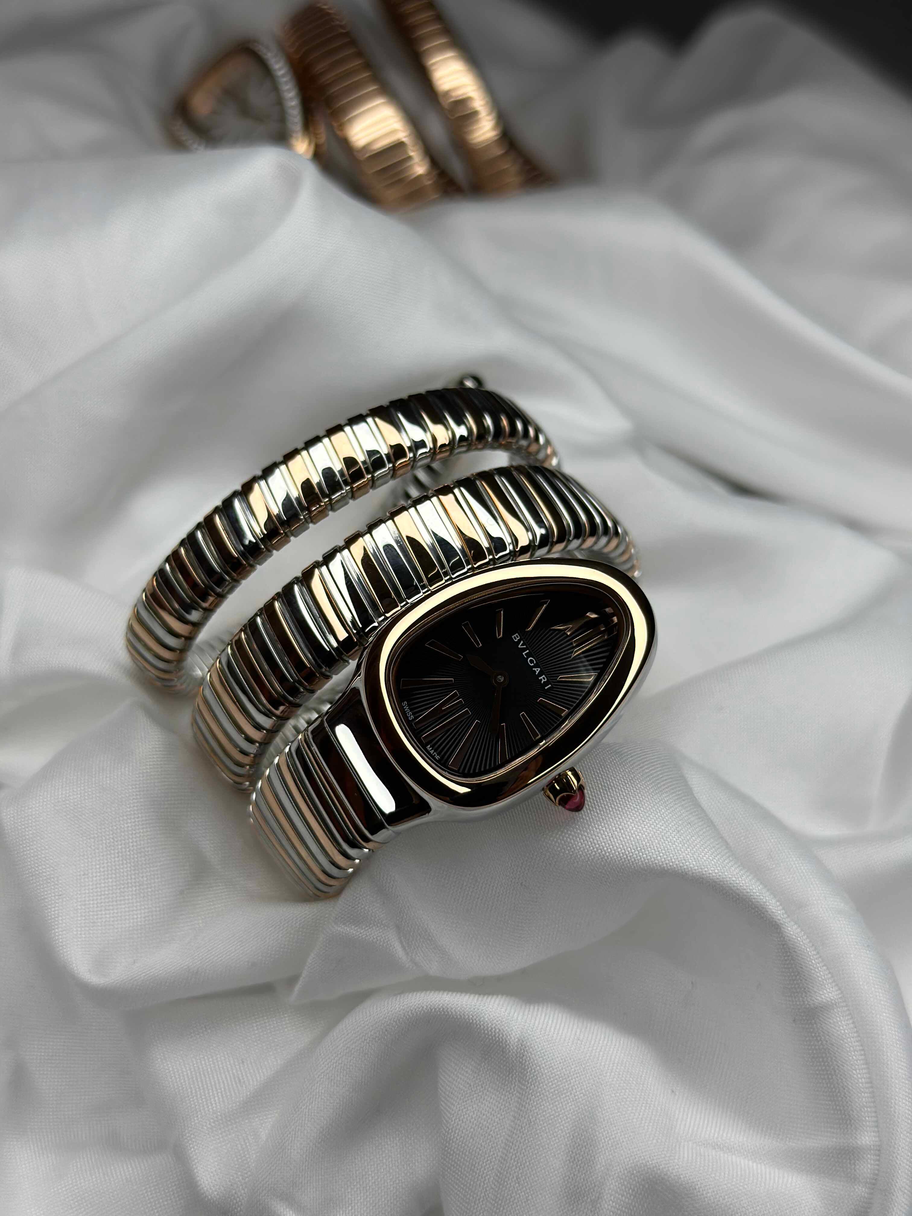Bvlgari Serpenti Tubogas Black Dial Ladies Watch Collection