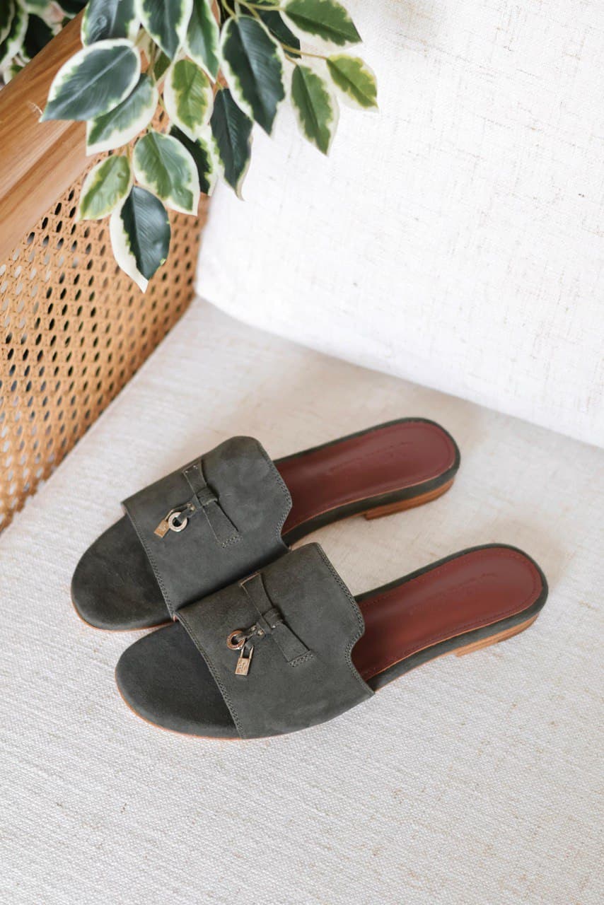 Loro Piana Summer Charms Sandal – Suede Goatskin Slide