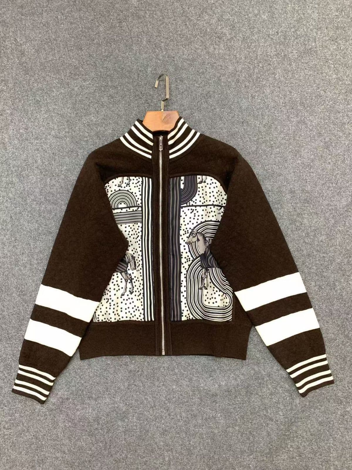Hermès Printed Zip Wool Jacket – Limited Design