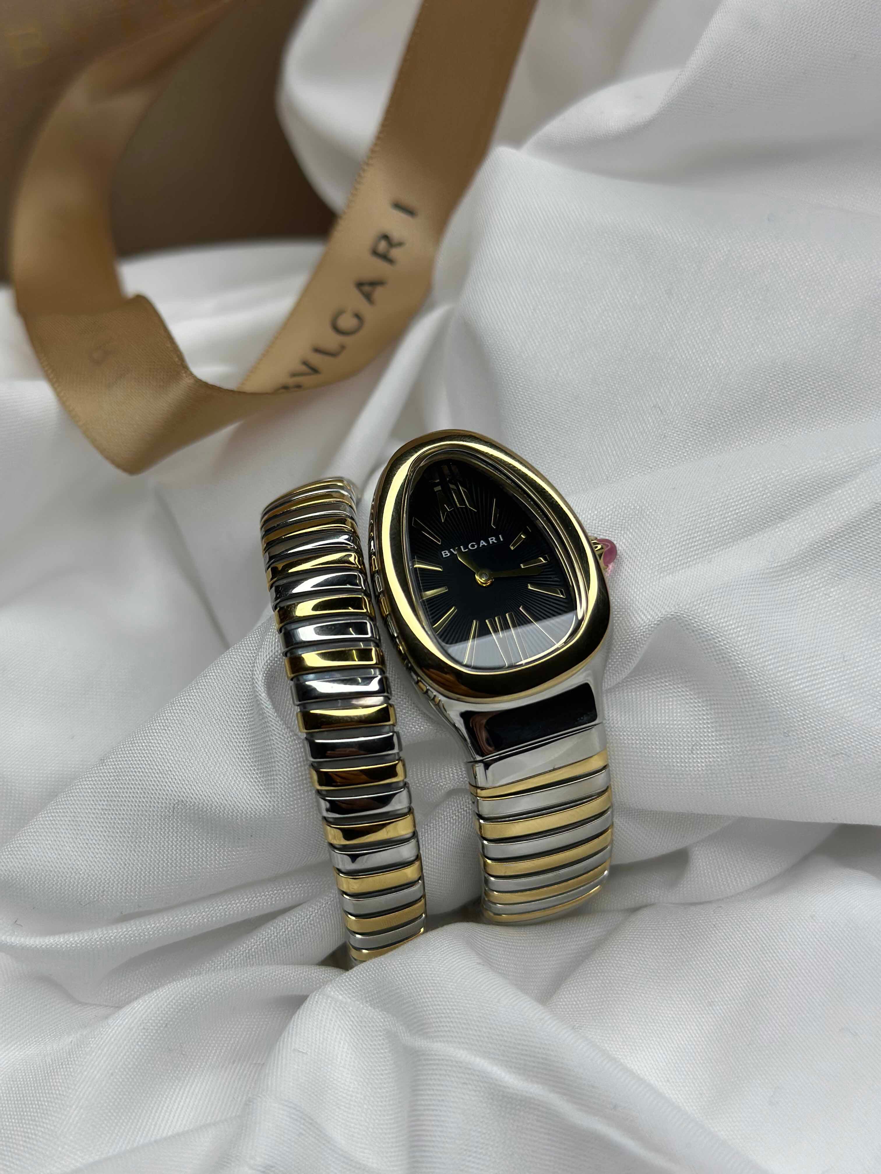Bvlgari Serpenti Tubogas Black Dial Ladies Watch Collection